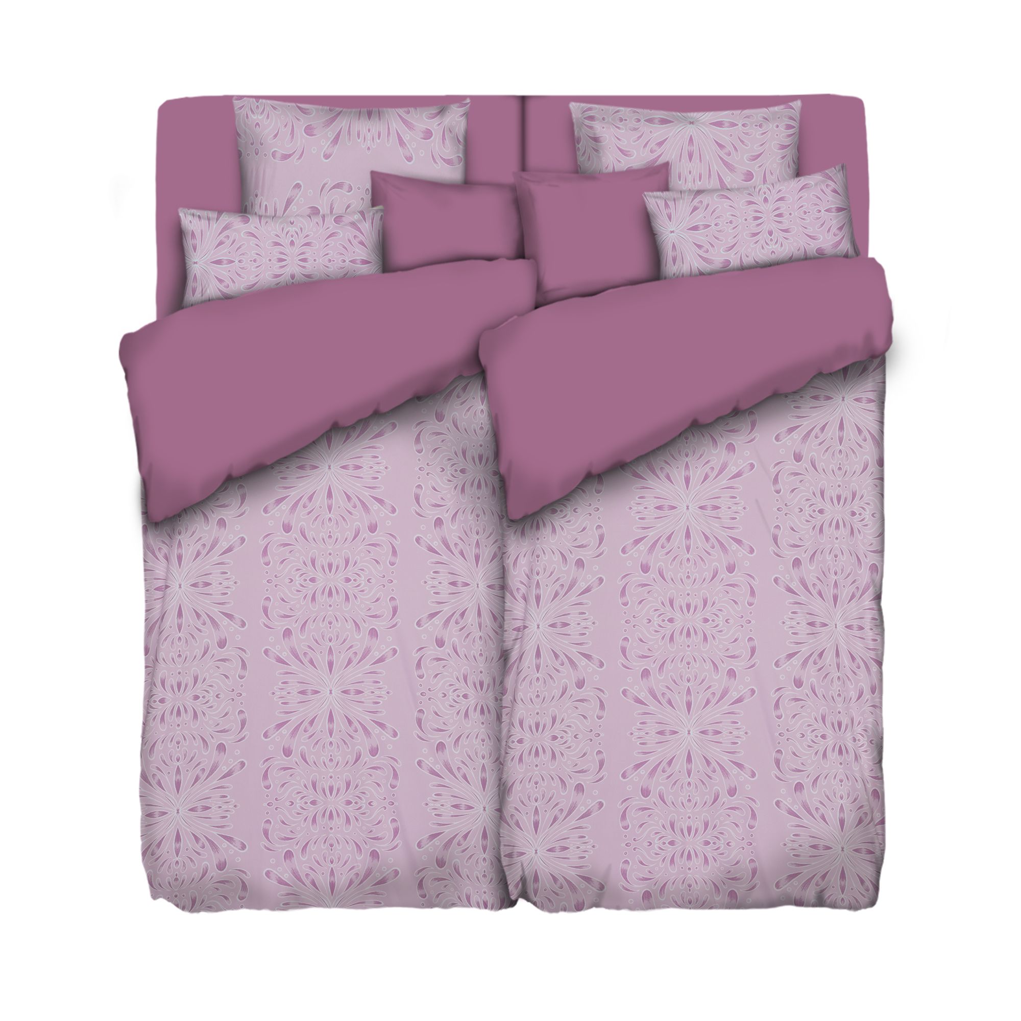 JERYMOOD extra soft Wendebettwäsche Ornamente Mikrofaser Jersey Doppelbett, 10tlg.