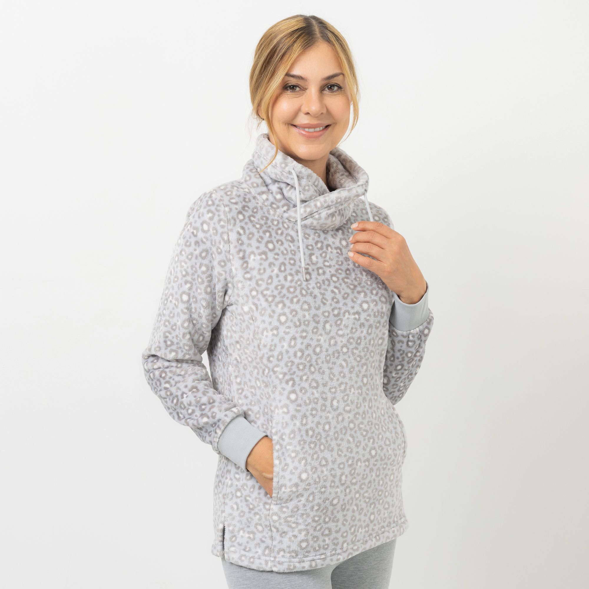MONT CHALET Damen-Pullover Designauswahl Mikrofaser Chinchilla großer Schalkragen
