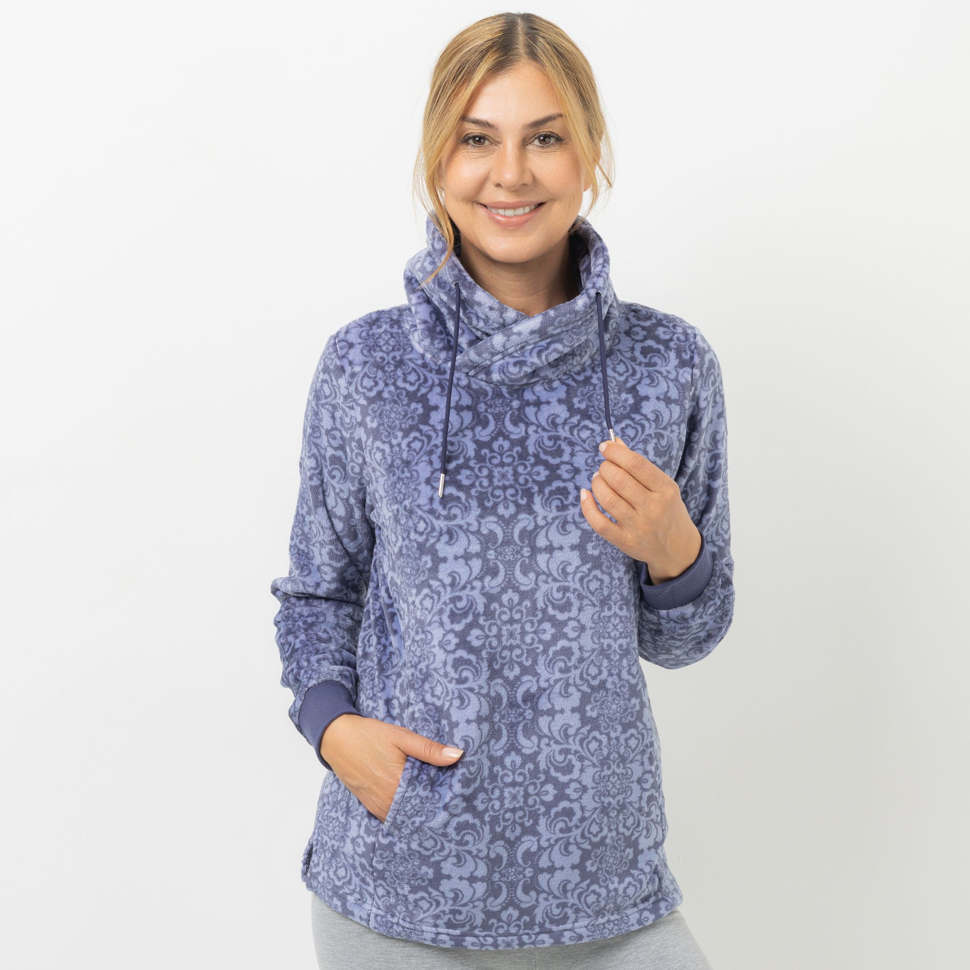 MONT CHALET Damen-Pullover Designauswahl Mikrofaser Chinchilla großer Schalkragen