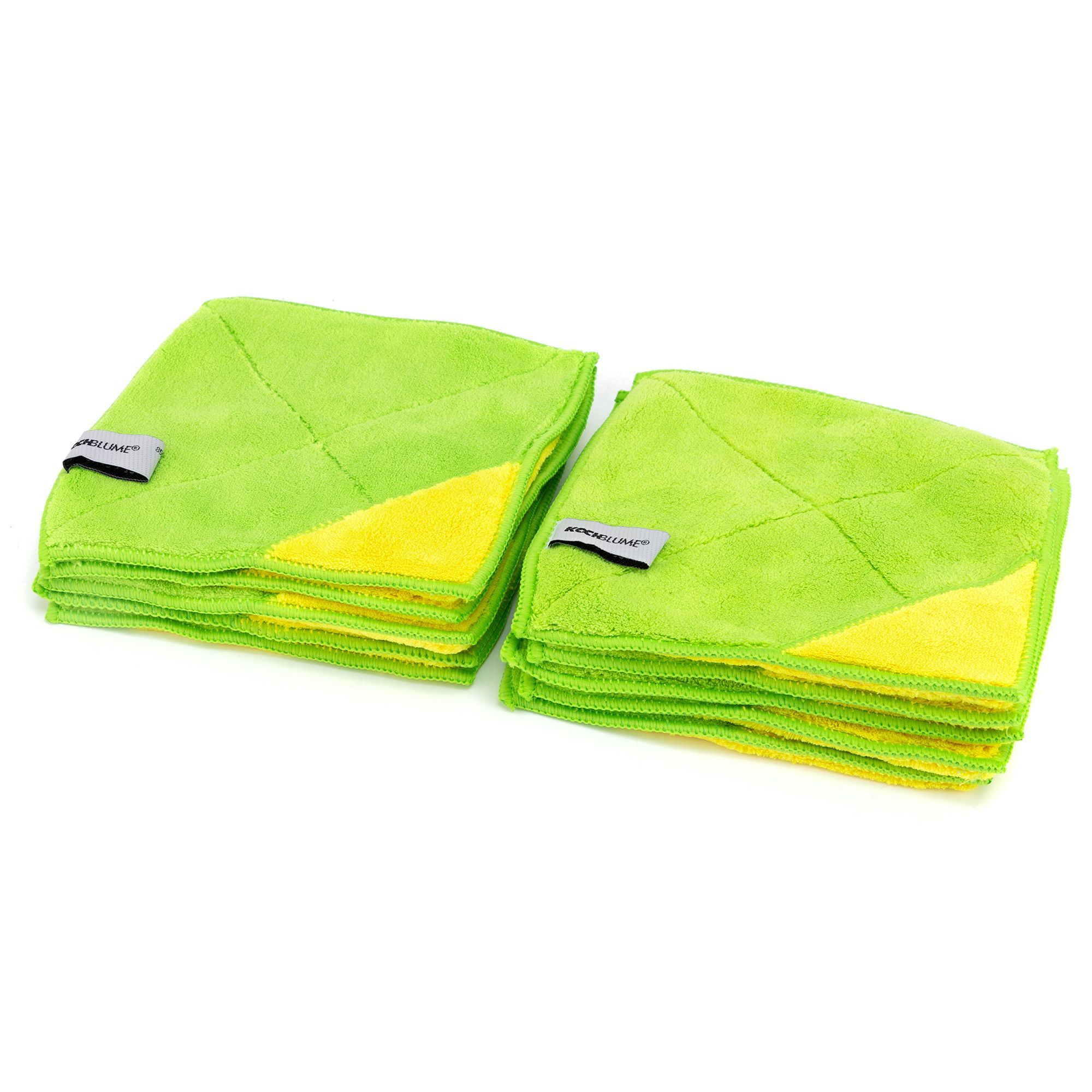 KOCHBLUME® Microfasertuch-Set inkl. integrierter Fingertasche 18x18cm, 10tlg.