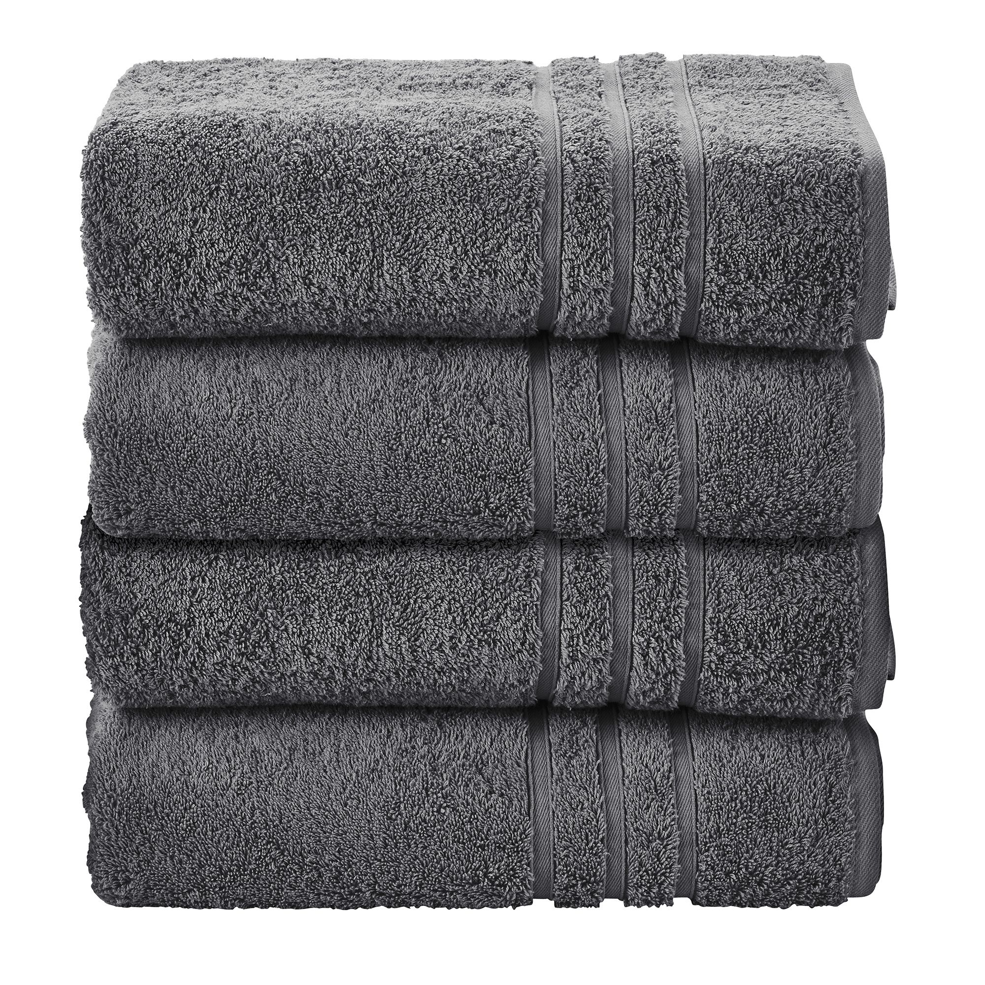 done.® 4 Handtücher uni 100% Baumwolle 50x100cm