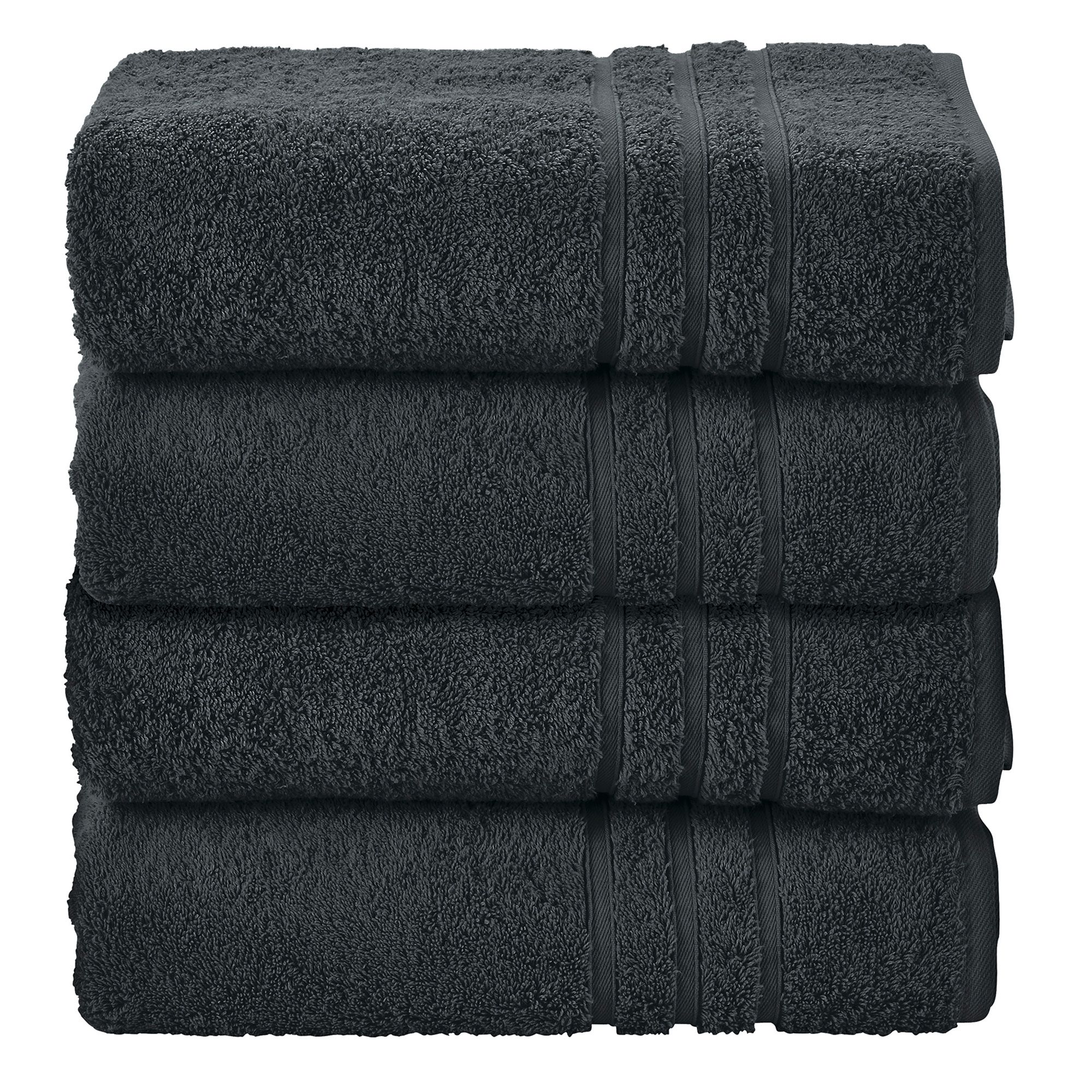 done.® 4 Handtücher uni 100% Baumwolle 50x100cm