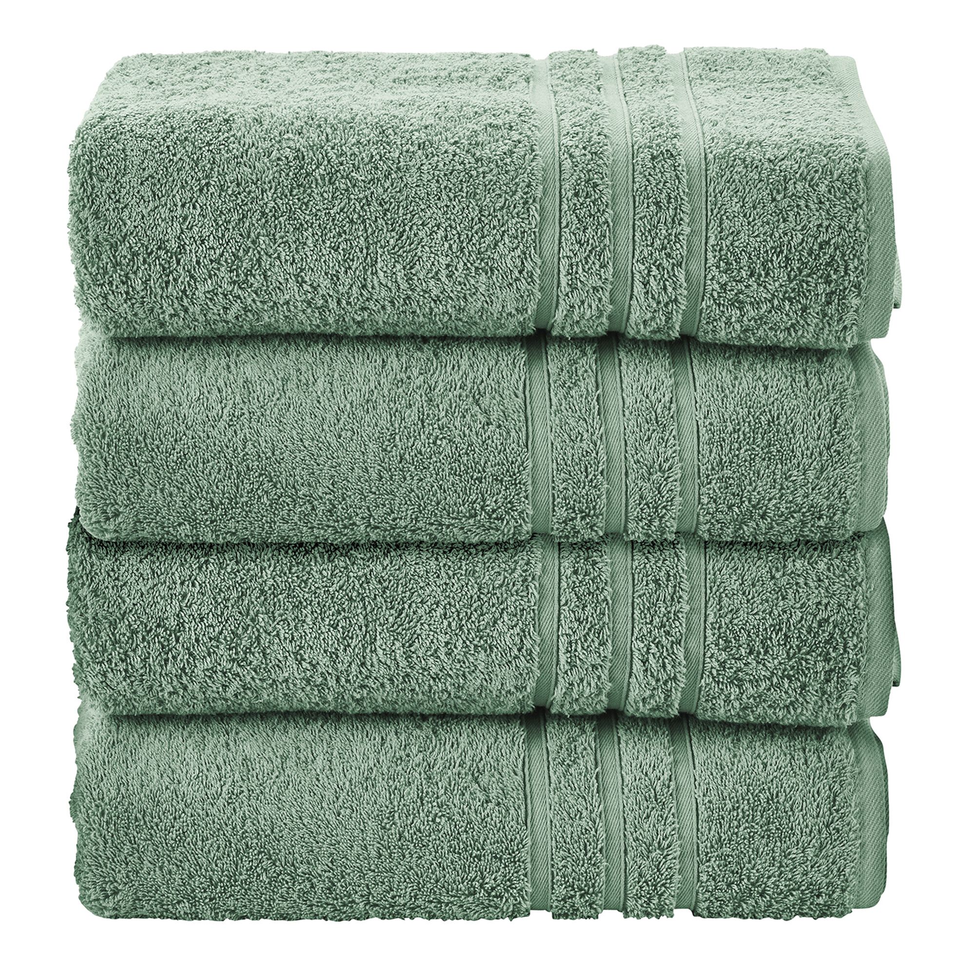 done.® 4 Handtücher uni 100% Baumwolle 50x100cm