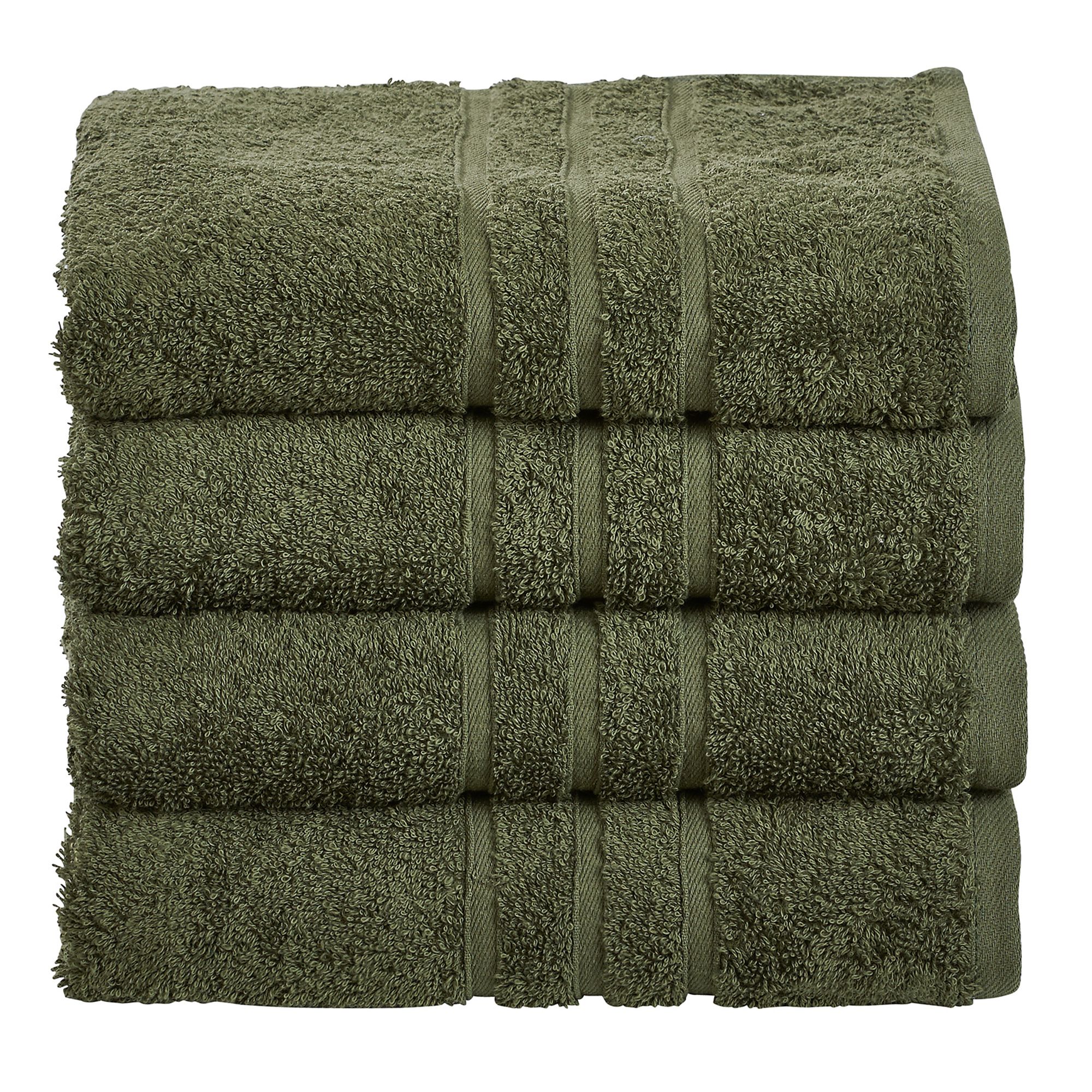 done.® 4 Handtücher uni 100% Baumwolle 50x100cm