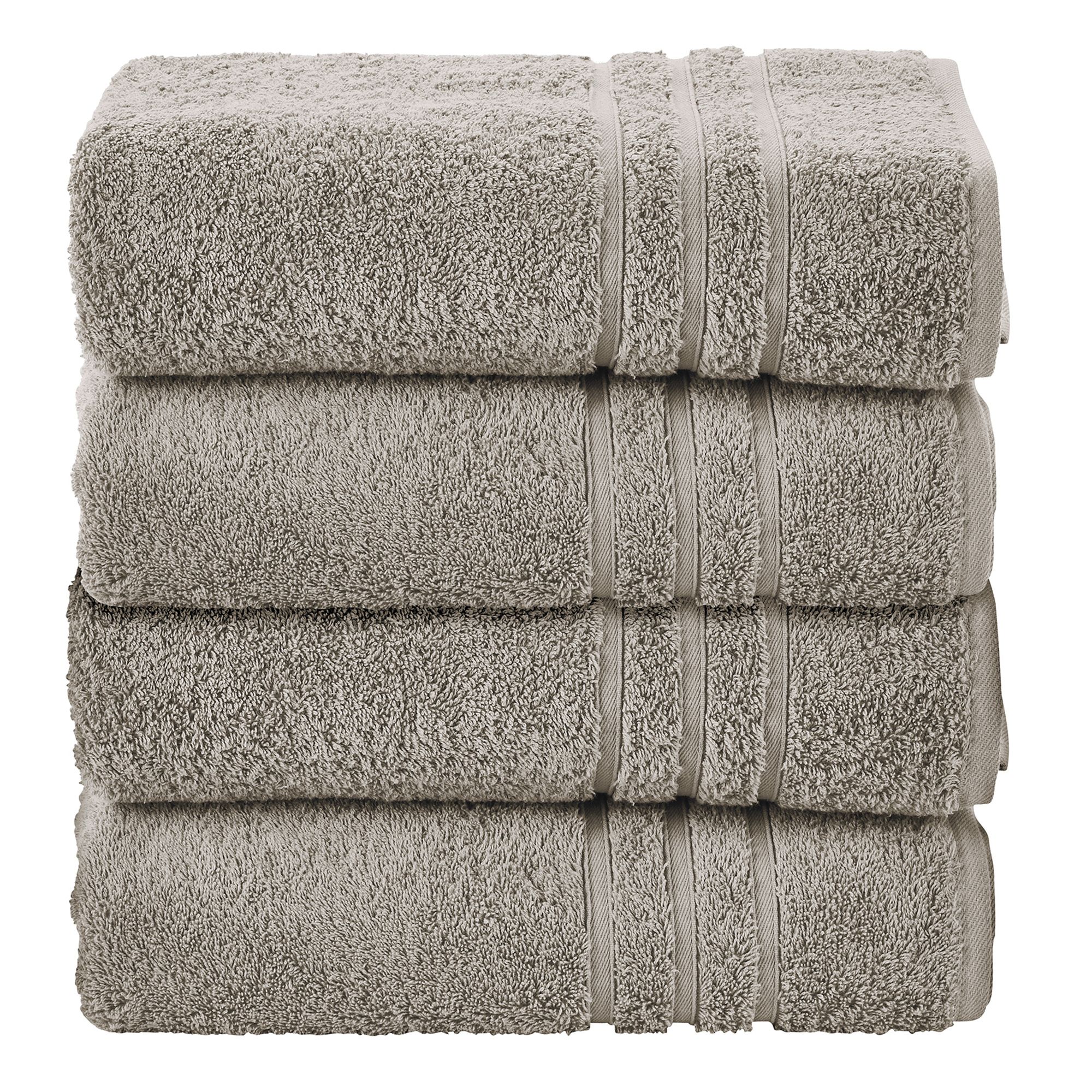 done.® 4 Handtücher uni 100% Baumwolle 50x100cm