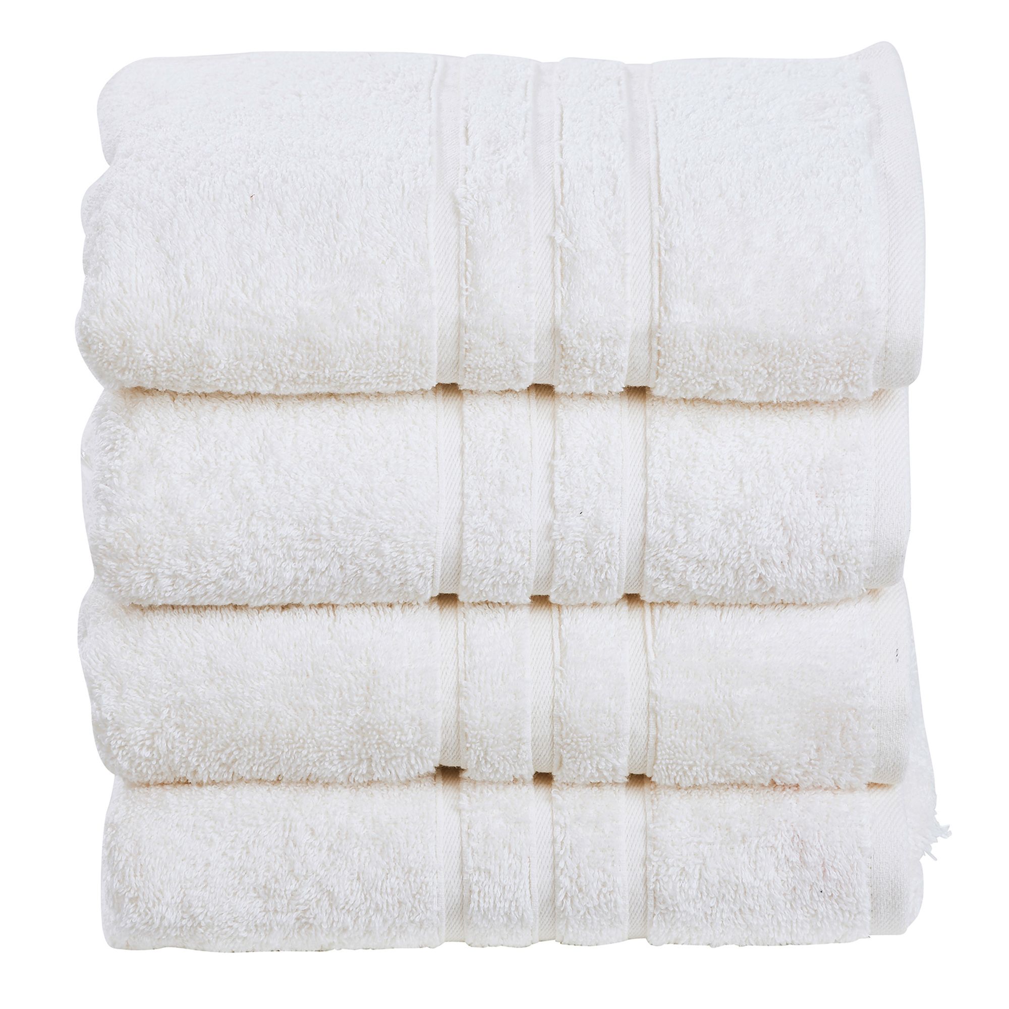 done.® 4 Handtücher uni 100% Baumwolle 50x100cm