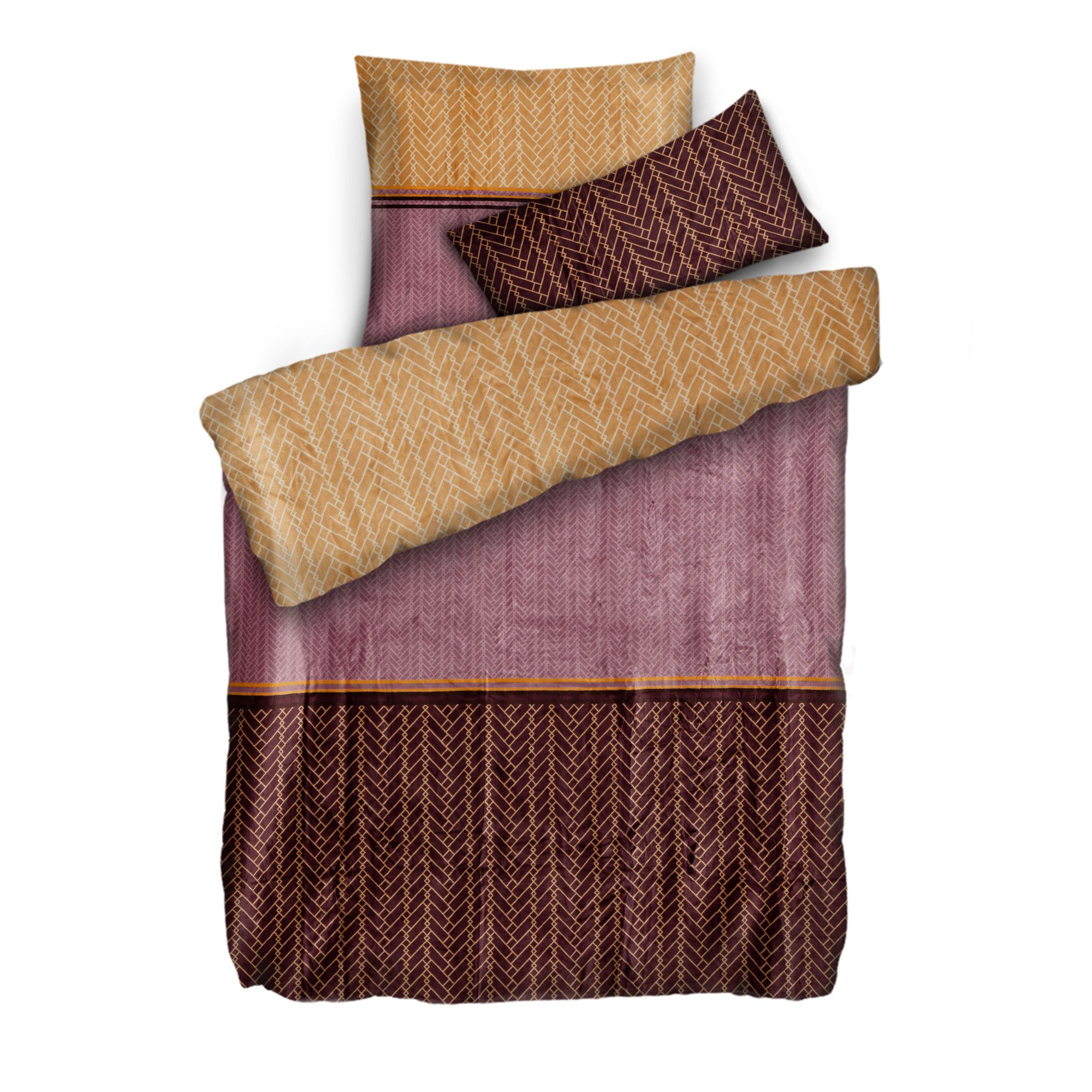 MONT CHALET Wendebettwäsche Zopfmuster Mikrofaser Chinchilla Einzelbett, 3tlg.