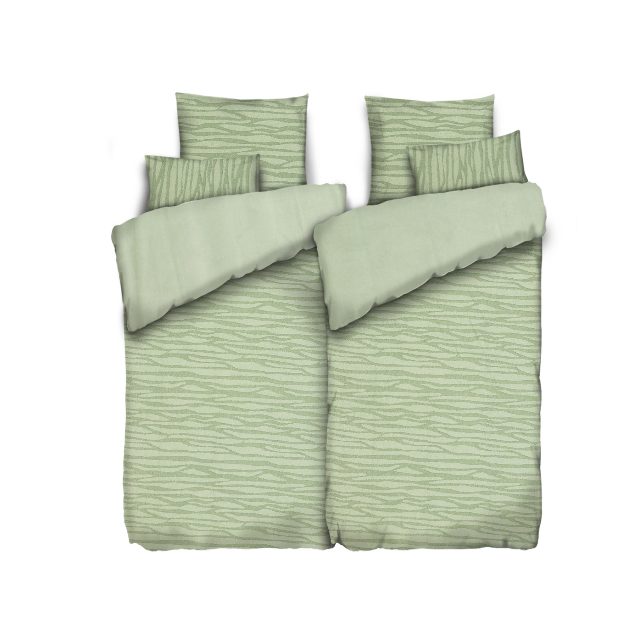 COZEE HOME Wendebettwäsche Schneetiger Teddy Bouclé Doppelbett, 6tlg.