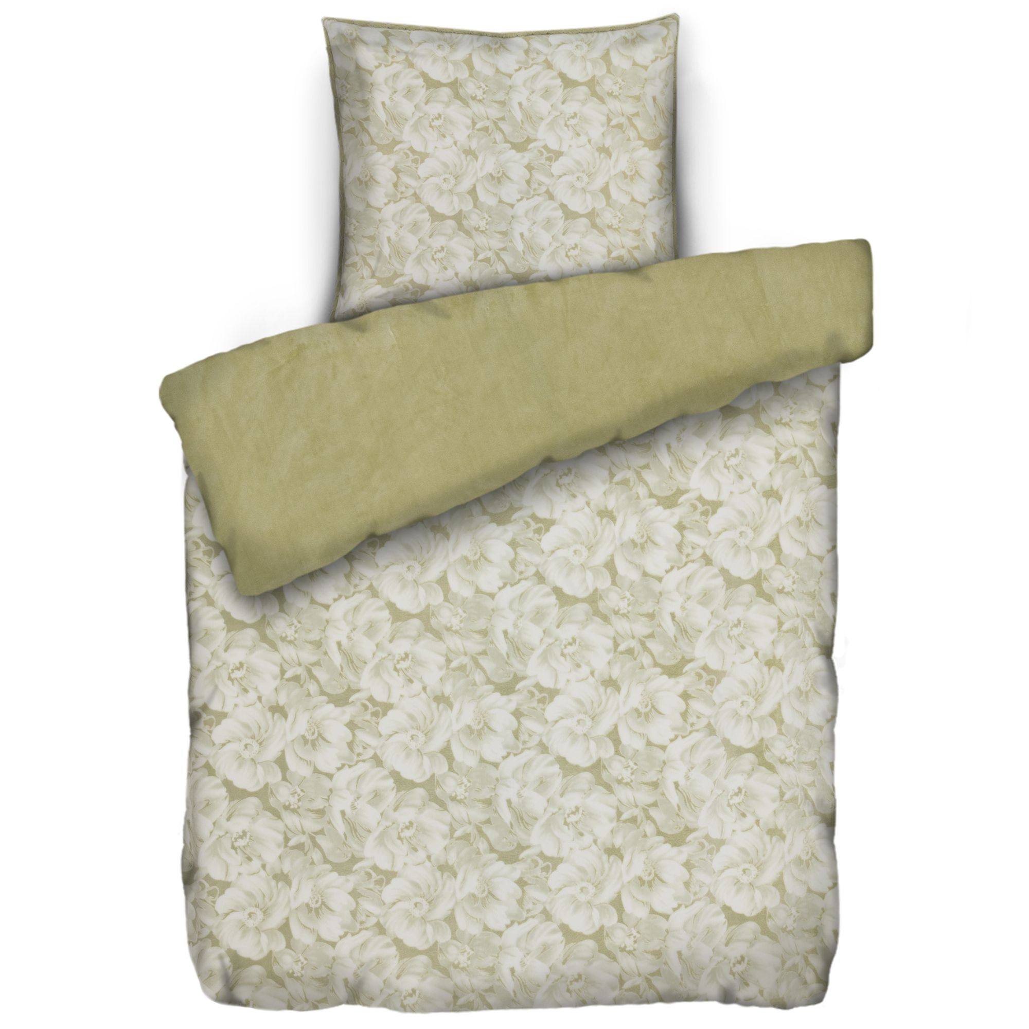 MONT CHALET Wendebettwäsche 3D-Blumen Mikrofaser Chinchilla Einzelbett, 2tlg.