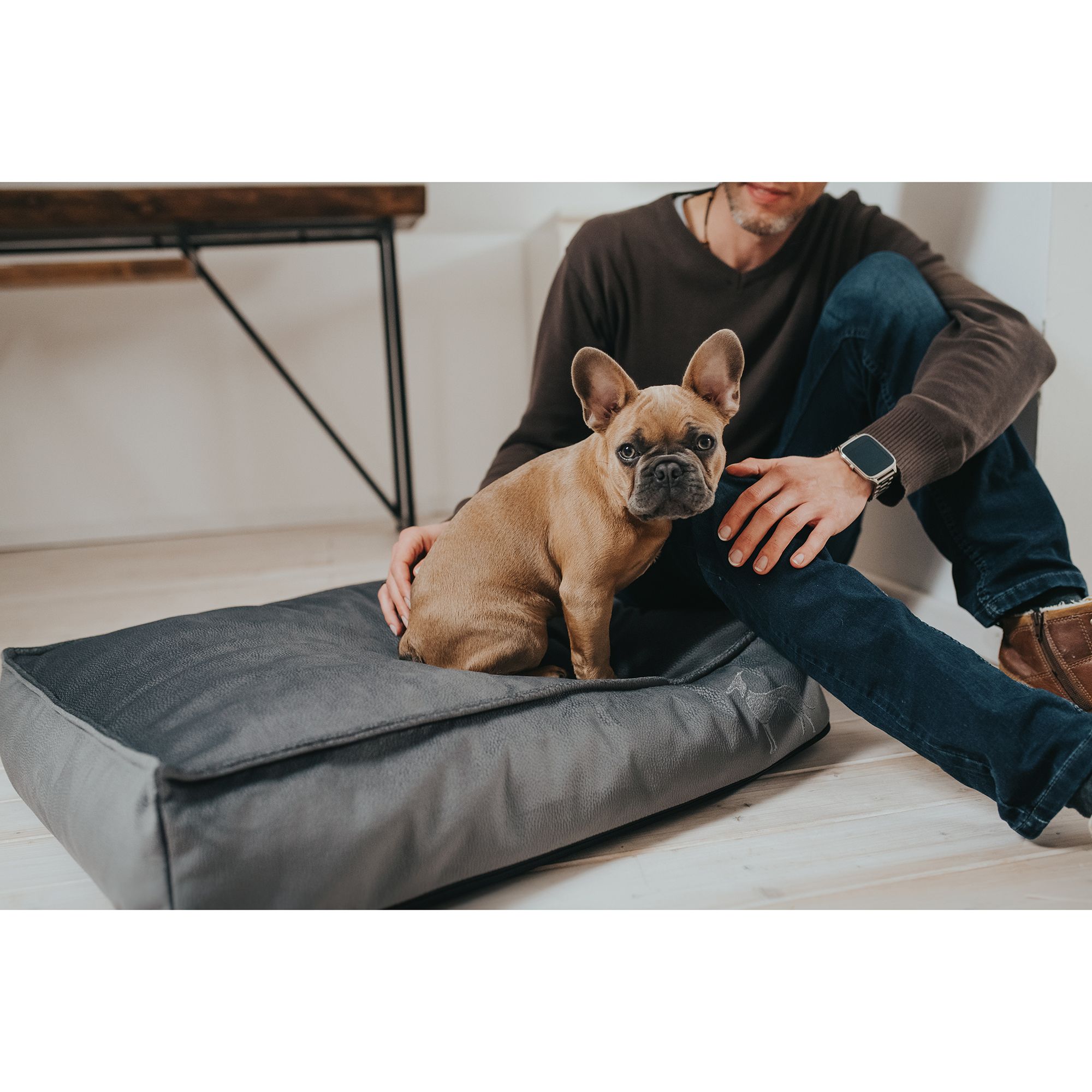 HUNTER Hundekissen orthopdisch Memoryschaum Unterseite rutschfest - QVC.de