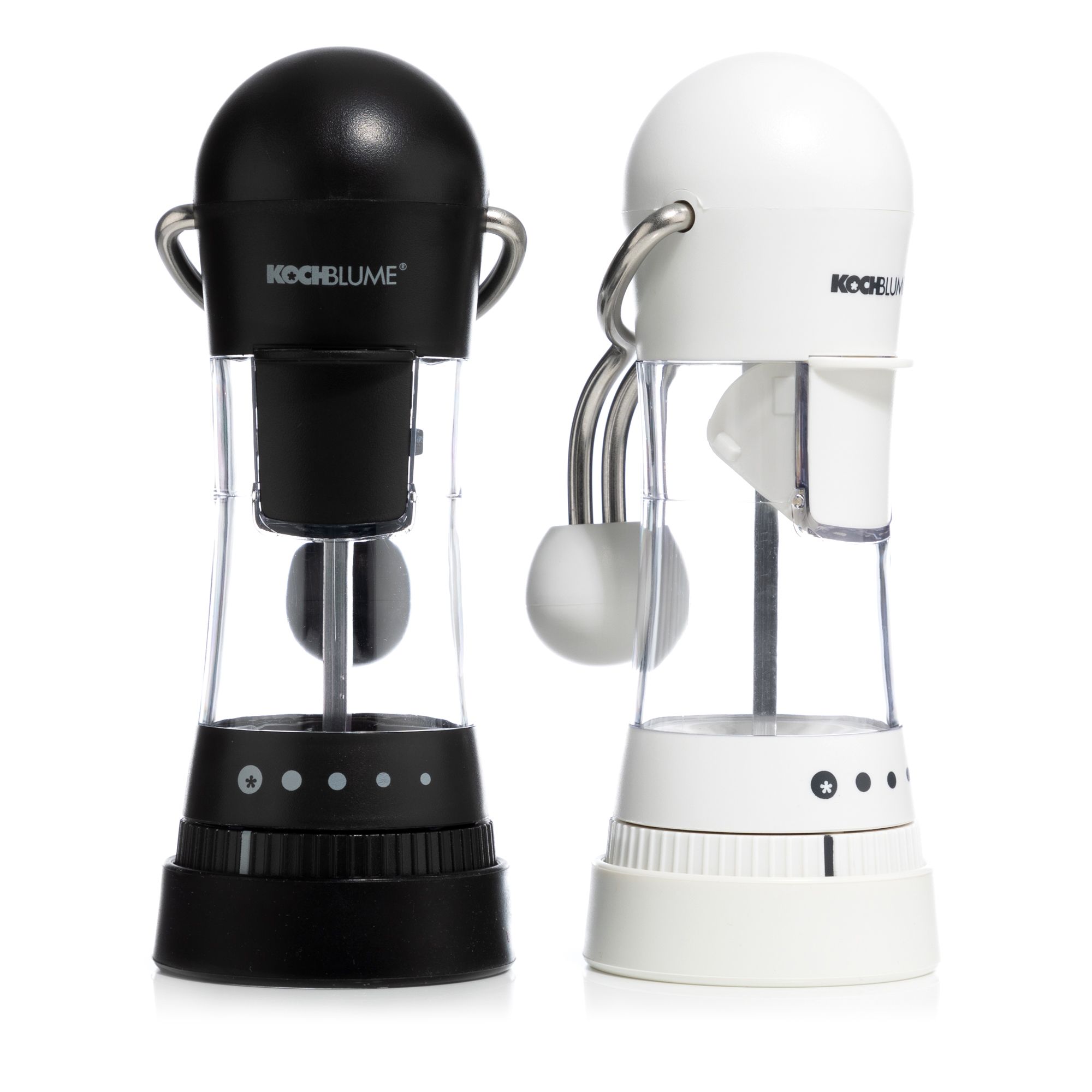 KOCHBLUME® Gewürzmühlen inkl. Auffangkappe 5 verstellbare Mahlgrade, 2 Stück