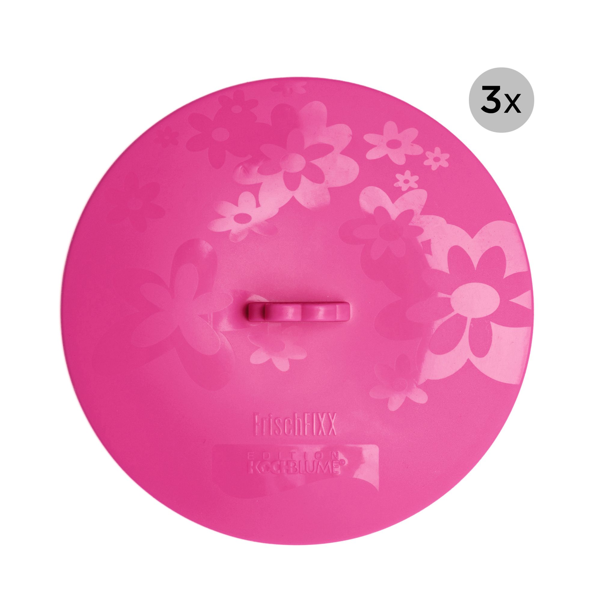 KOCHBLUME® 3 Frischhaltedeckel FrischFIXX Silikon je Ø 18cm