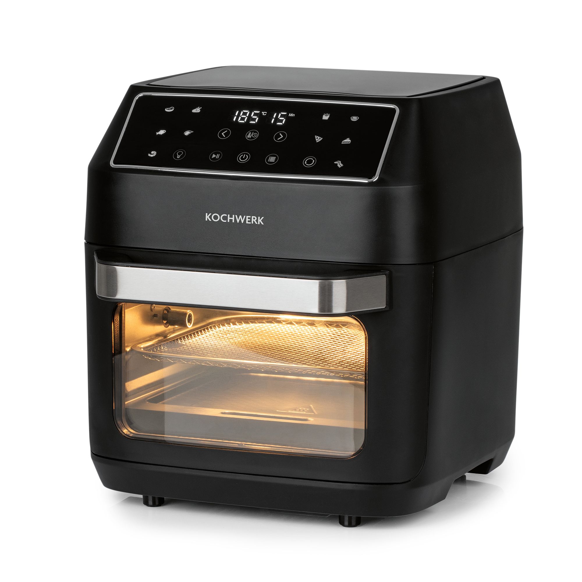 RACH’S KOCHWERK 3in1-Heißluftofen, -grill und -fritteuse 10 Programme 12 Liter, XXL-Zubehör