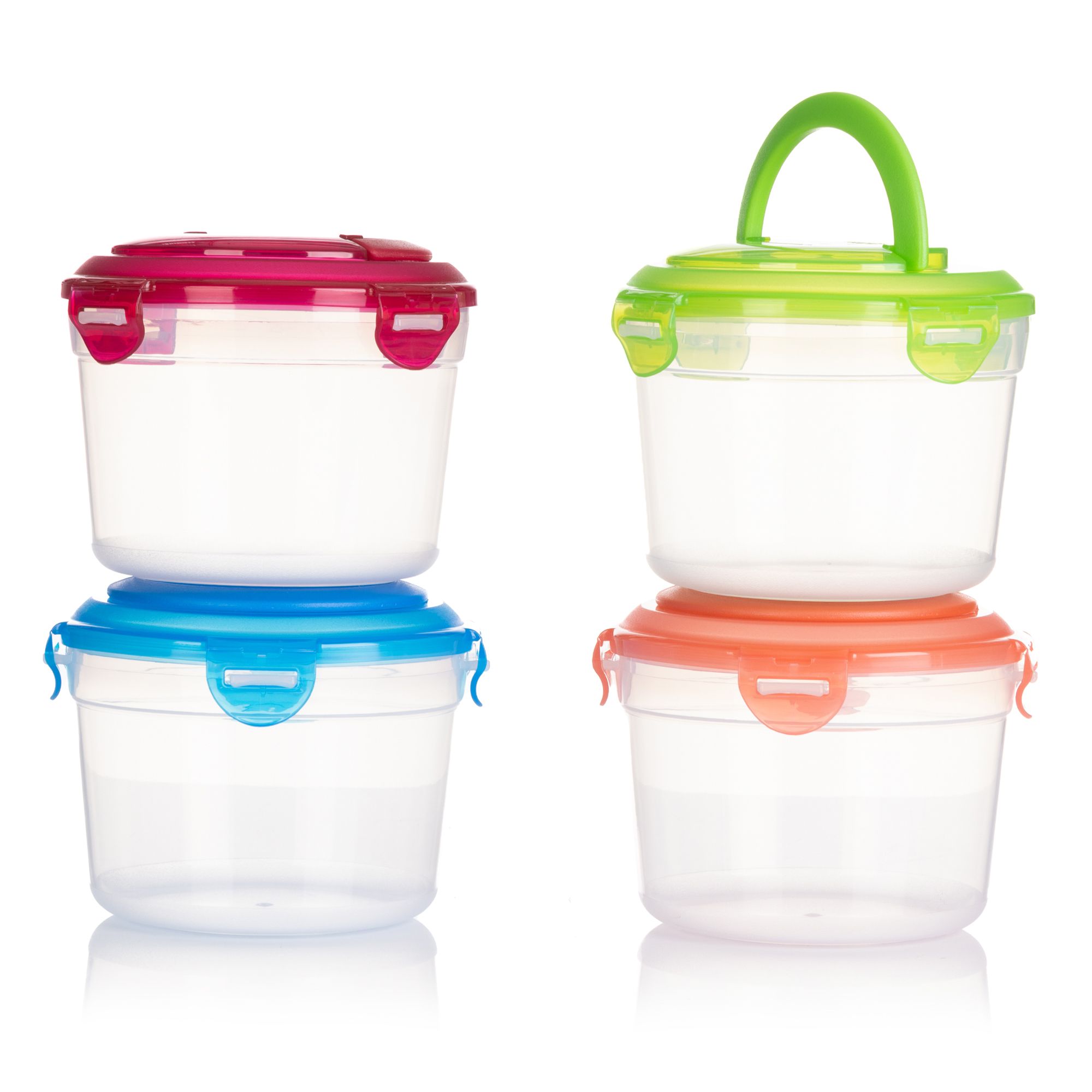 LocknLock 4 Frischhaltedosen rund mit Tragegriff je 1,2L Volumen