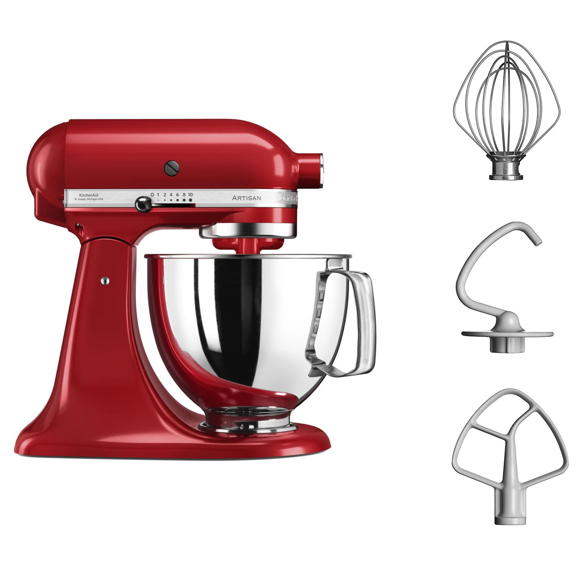  KITCHENAID® 5KSM125 Artisan Küchenmaschine 10 Geschwindigkeiten 4,8L Volumen