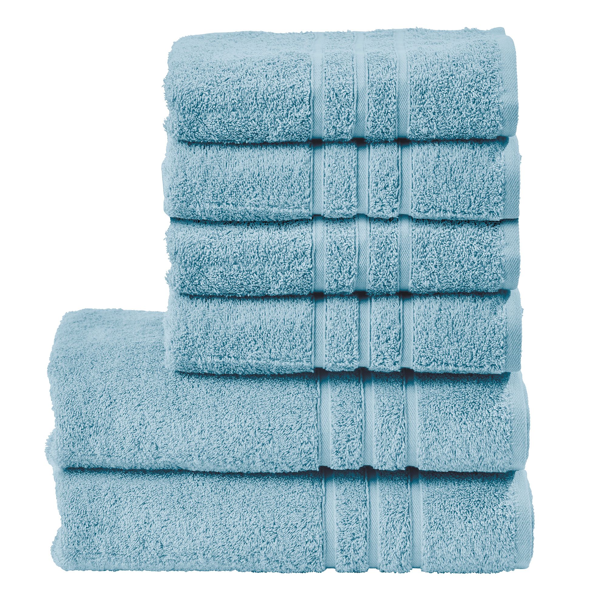 done.® 6tlg. Handtuch-Set uni 100% Baumwolle 50x100cm & 70x140cm