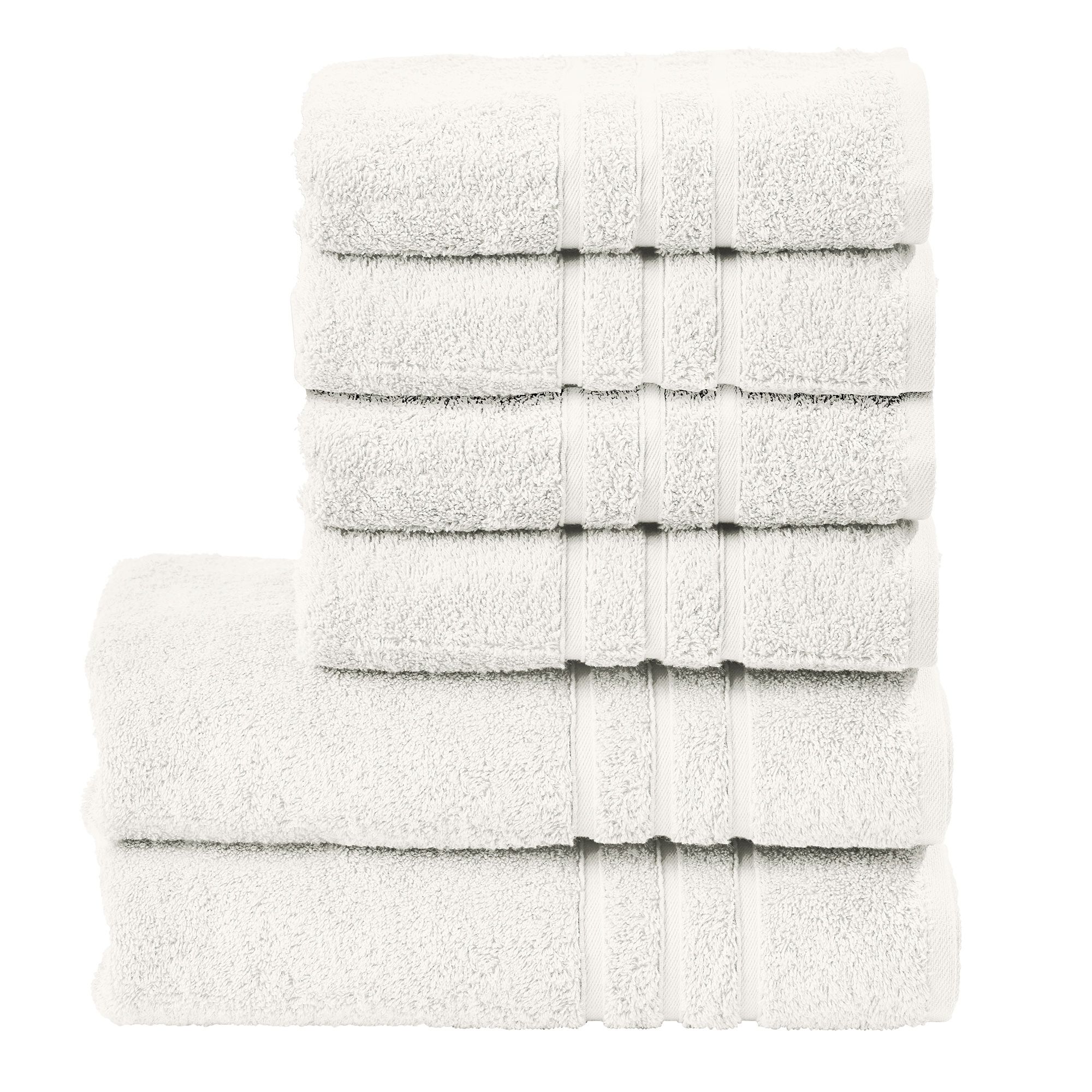 done.® 6tlg. Handtuch-Set uni 100% Baumwolle 50x100cm & 70x140cm