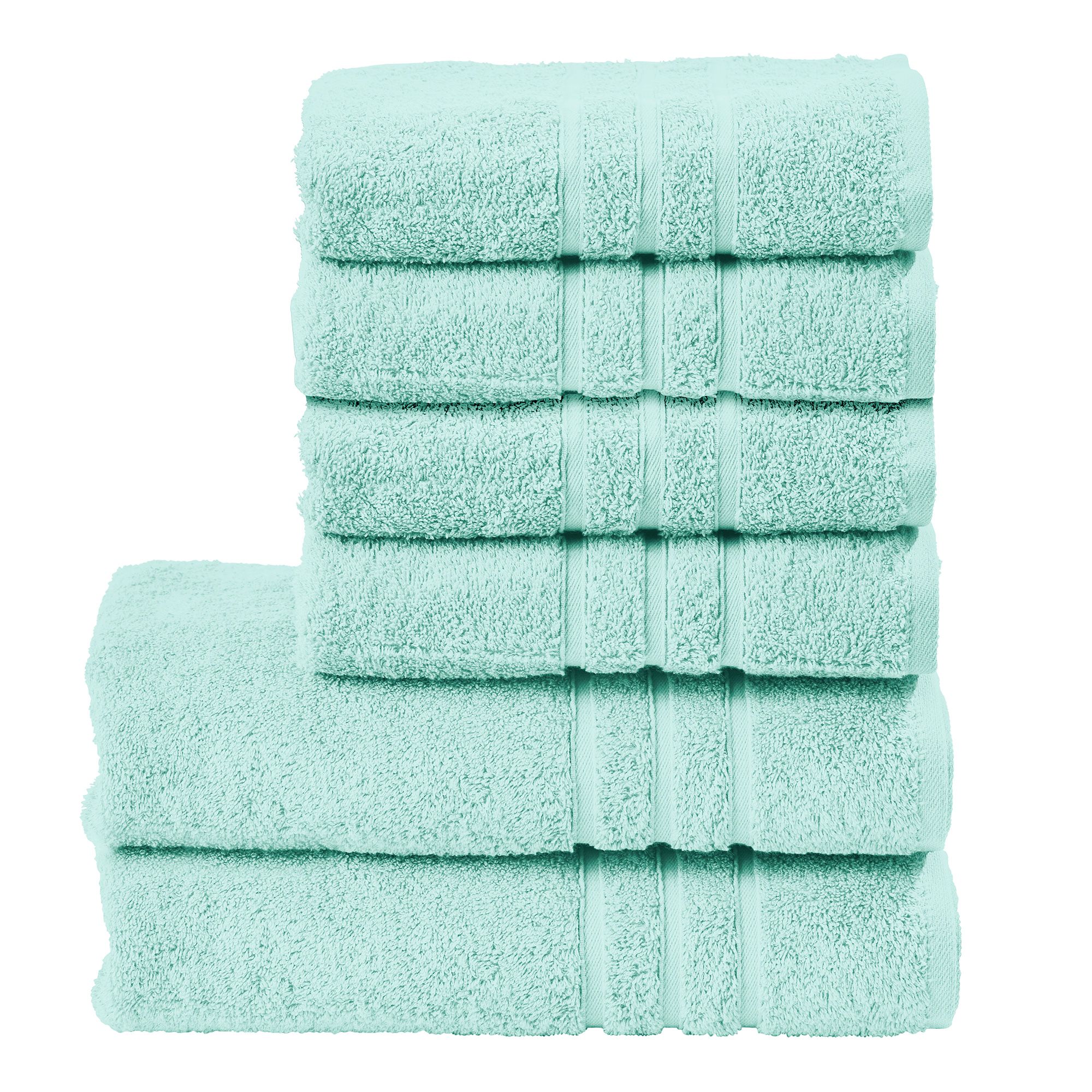 done.® 6tlg. Handtuch-Set uni 100% Baumwolle 50x100cm & 70x140cm