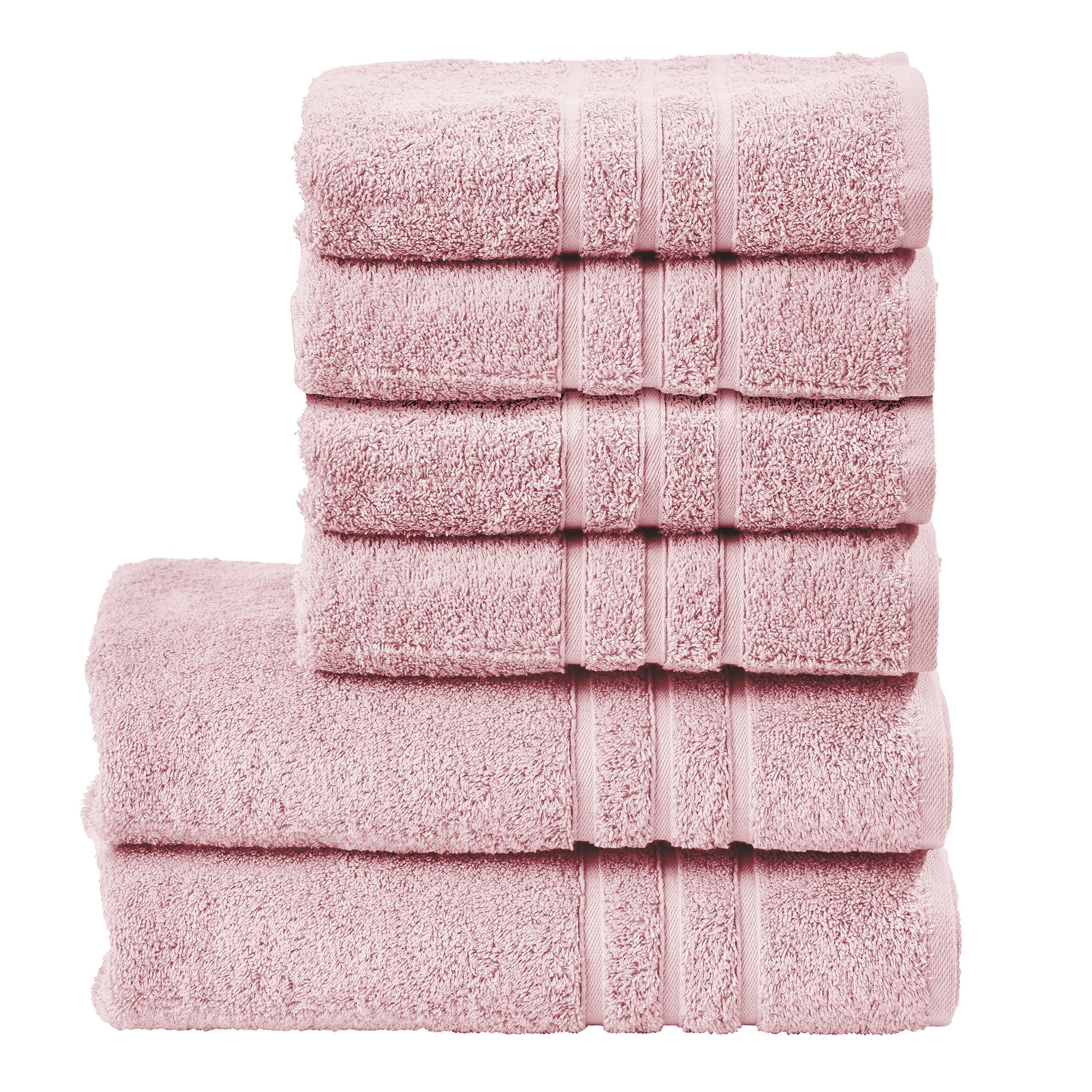 done.® 6tlg. Handtuch-Set uni 100% Baumwolle 50x100cm & 70x140cm