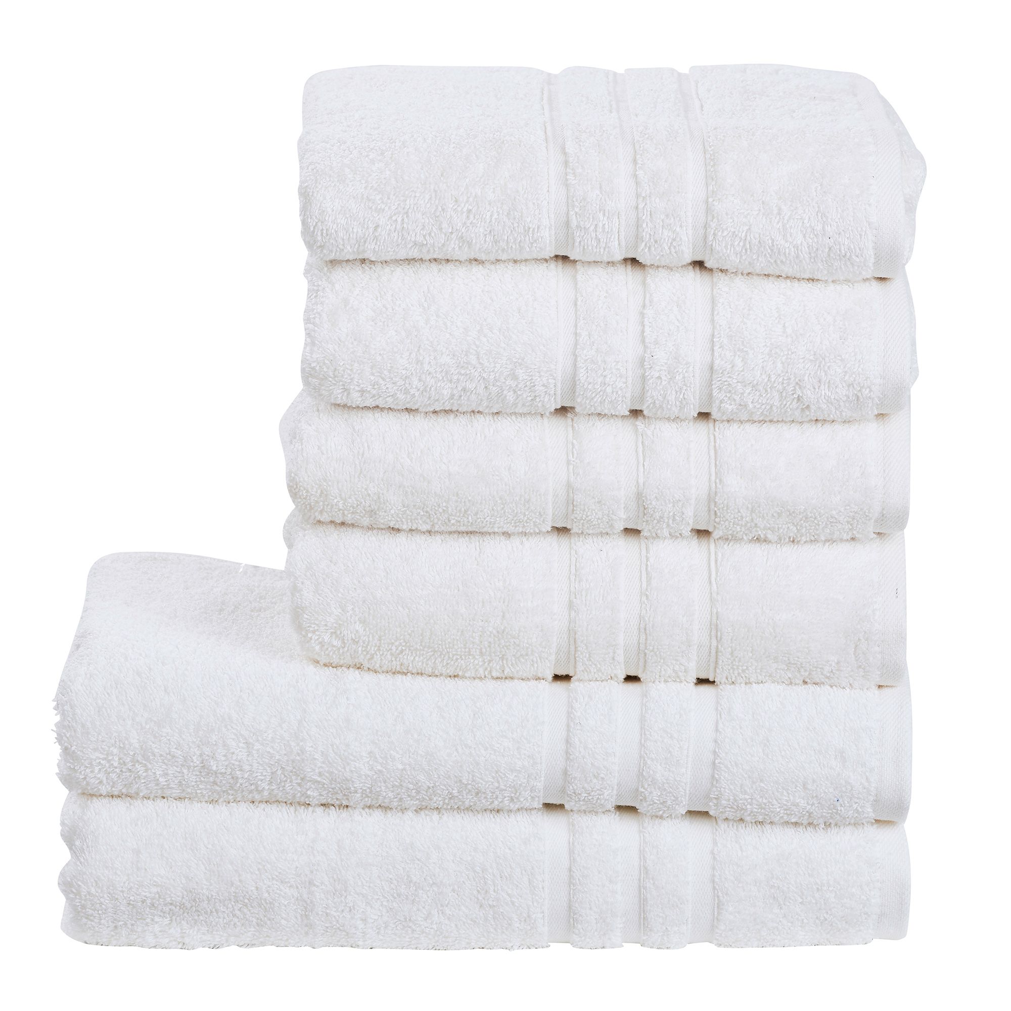 done.® 6tlg. Handtuch-Set uni 100% Baumwolle 50x100cm & 70x140cm