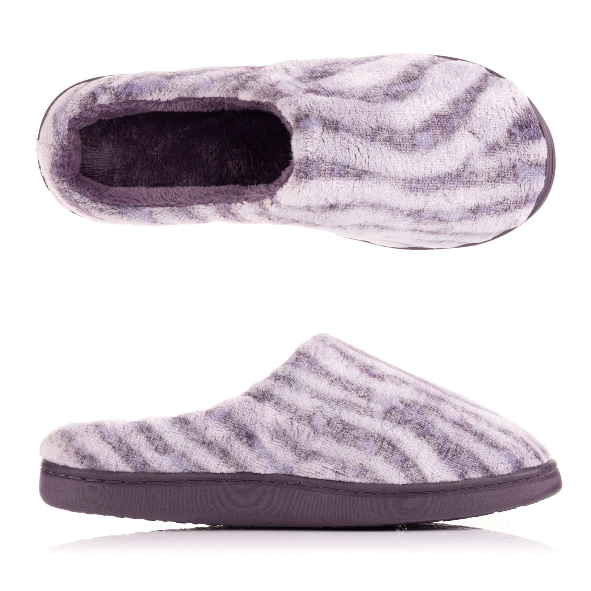 MONT CHALET Damen-Hausschuh 3D-Animaldesign Mikorfaser Chinchilla weich gepolstert