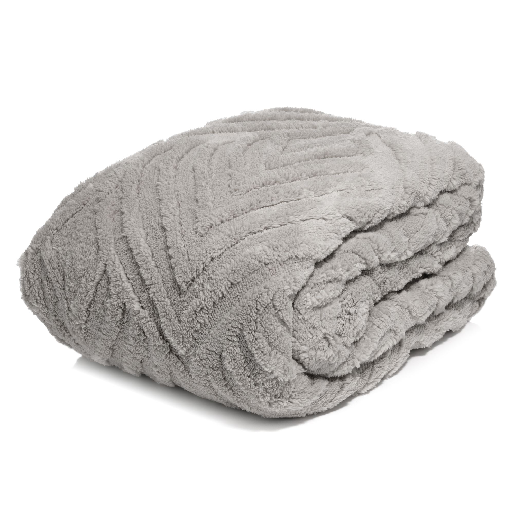 BADIZIO Classic Kuscheldecke Jacquard-Design uni Mikrofaser Plüsch waschbar, 150x200cm