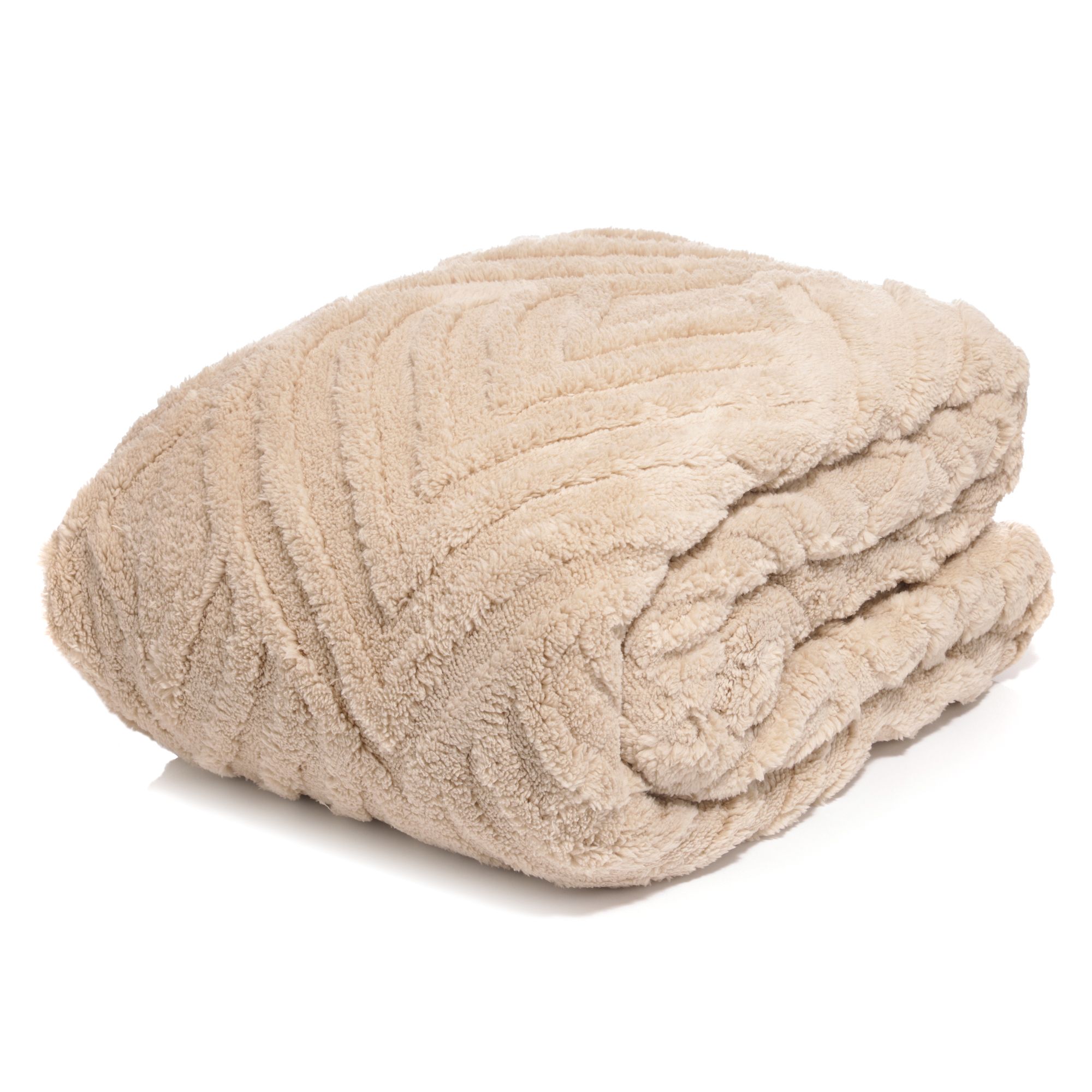 BADIZIO Classic Kuscheldecke Jacquard-Design uni Mikrofaser Plüsch waschbar, 150x200cm