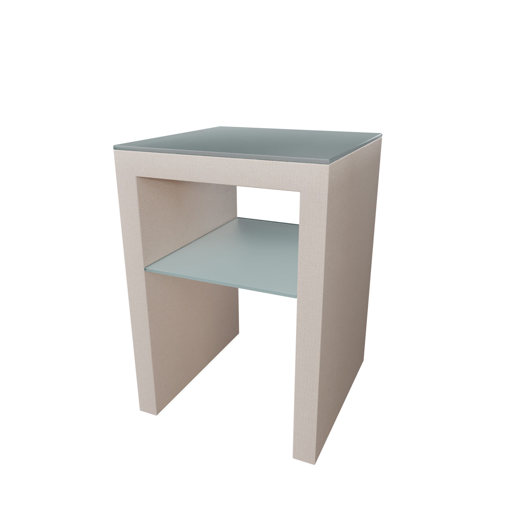 BODYFLEX BOXSPRING Nachttisch PORTO 2 Glasablagen 40x40x56cm