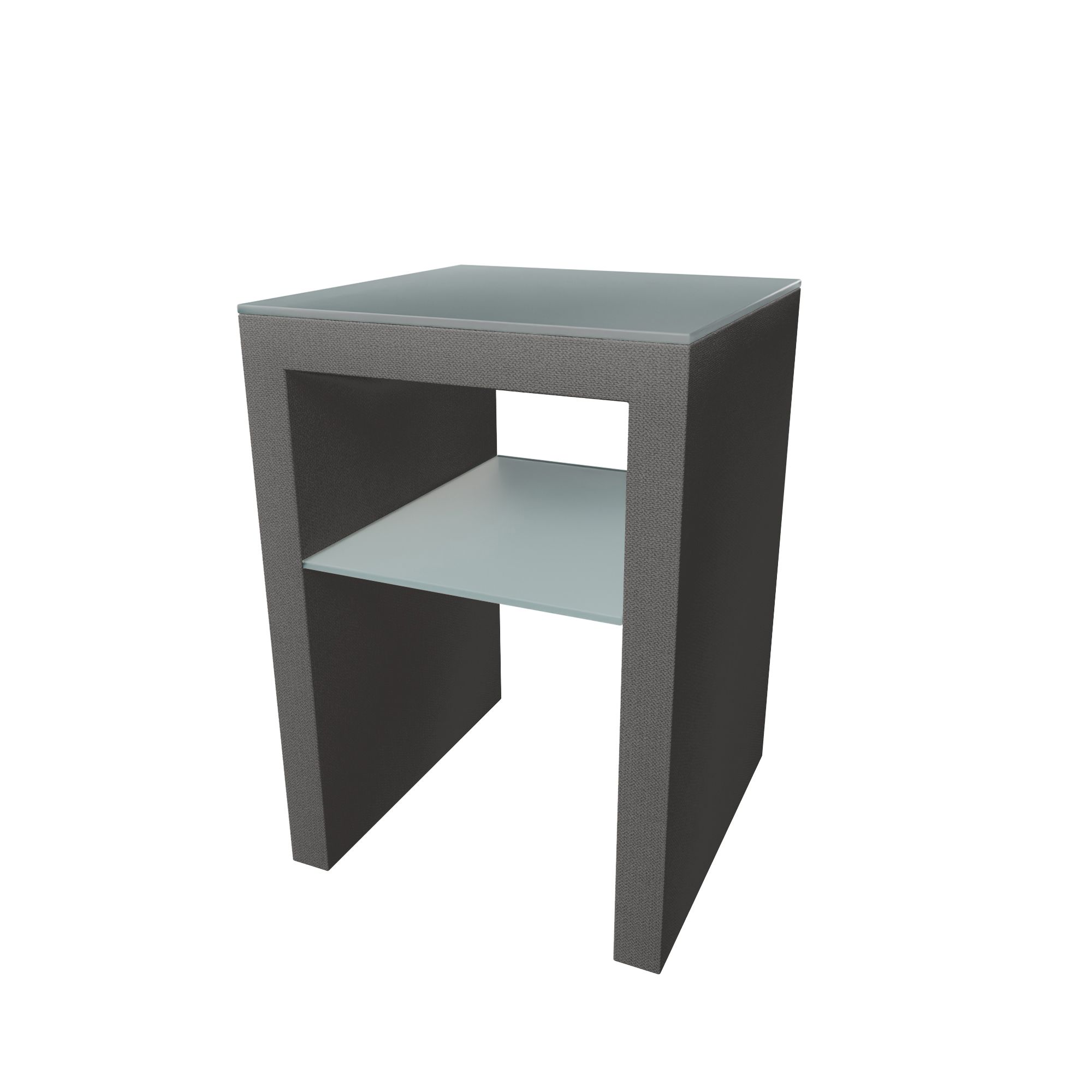 BODYFLEX BOXSPRING Nachttisch PORTO 2 Glasablagen 40x40x56cm