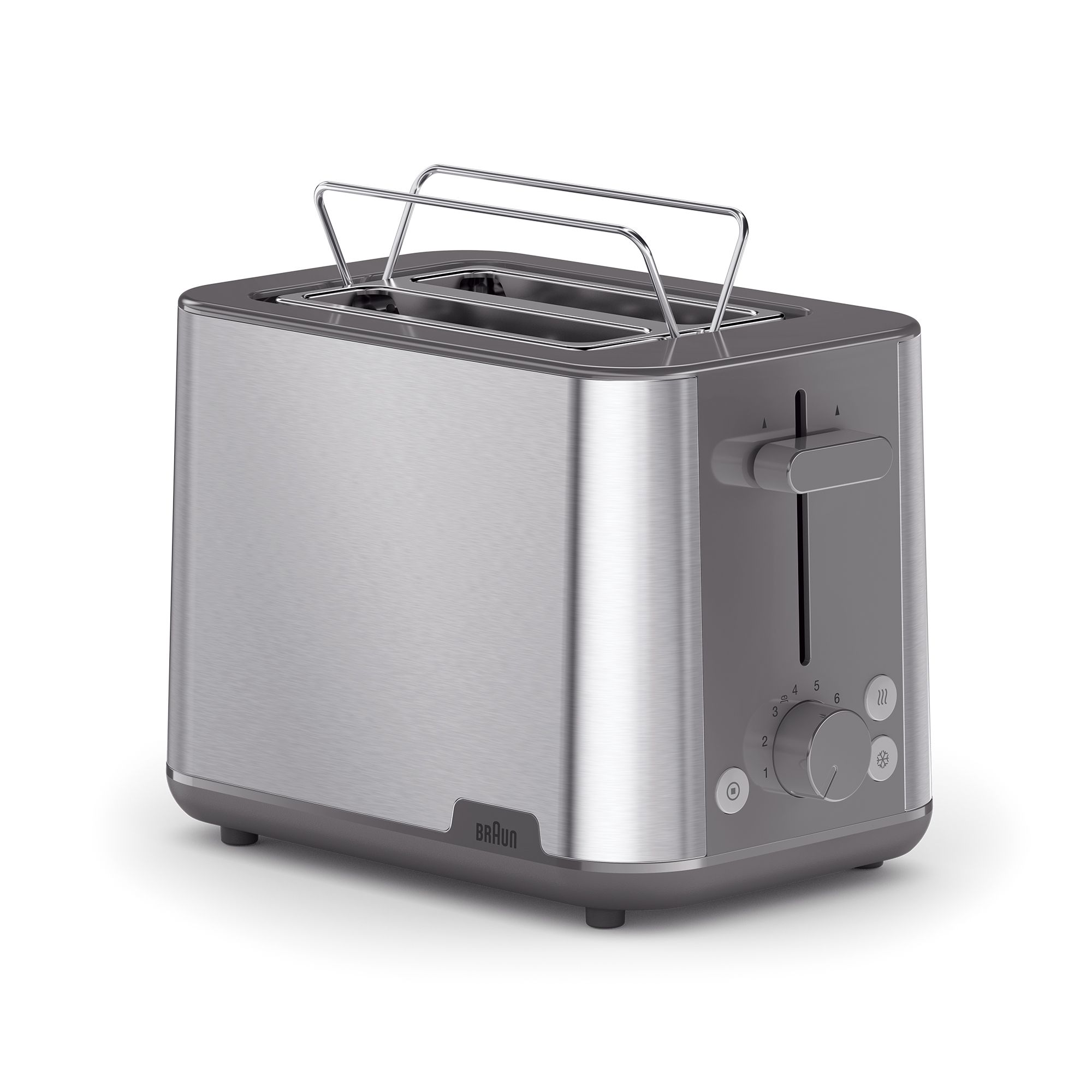 BRAUN Toaster PurShine HT1510 8 Bräunungsstufen Brötchenaufsatz