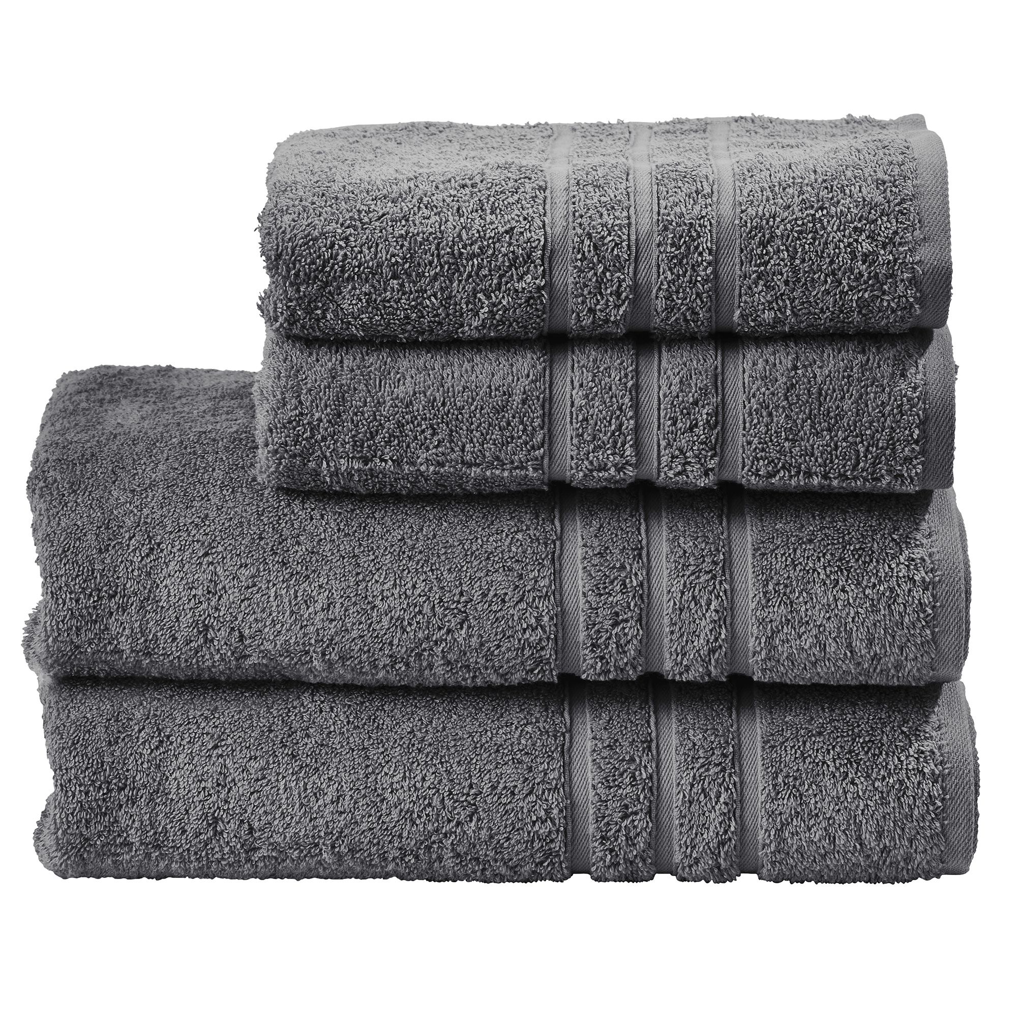 done.® 4tlg. Handtuch-Set uni 100% Baumwolle 50x100cm & 70x140cm