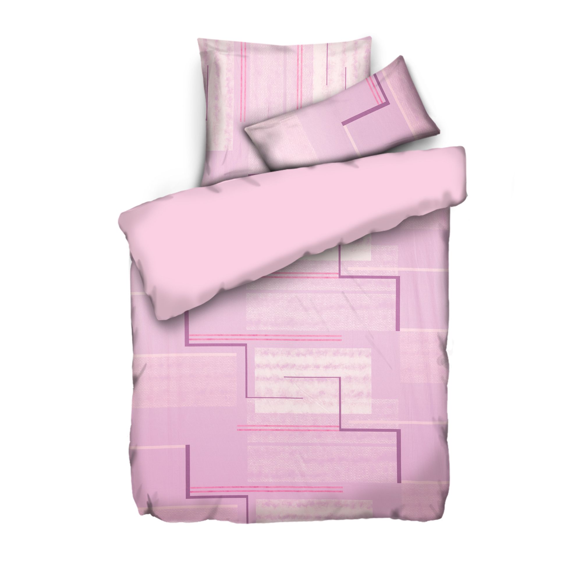 JERYMOOD Wendebettwäsche Grafik Mikrofaser Jersey Einzelbett, 3tlg.