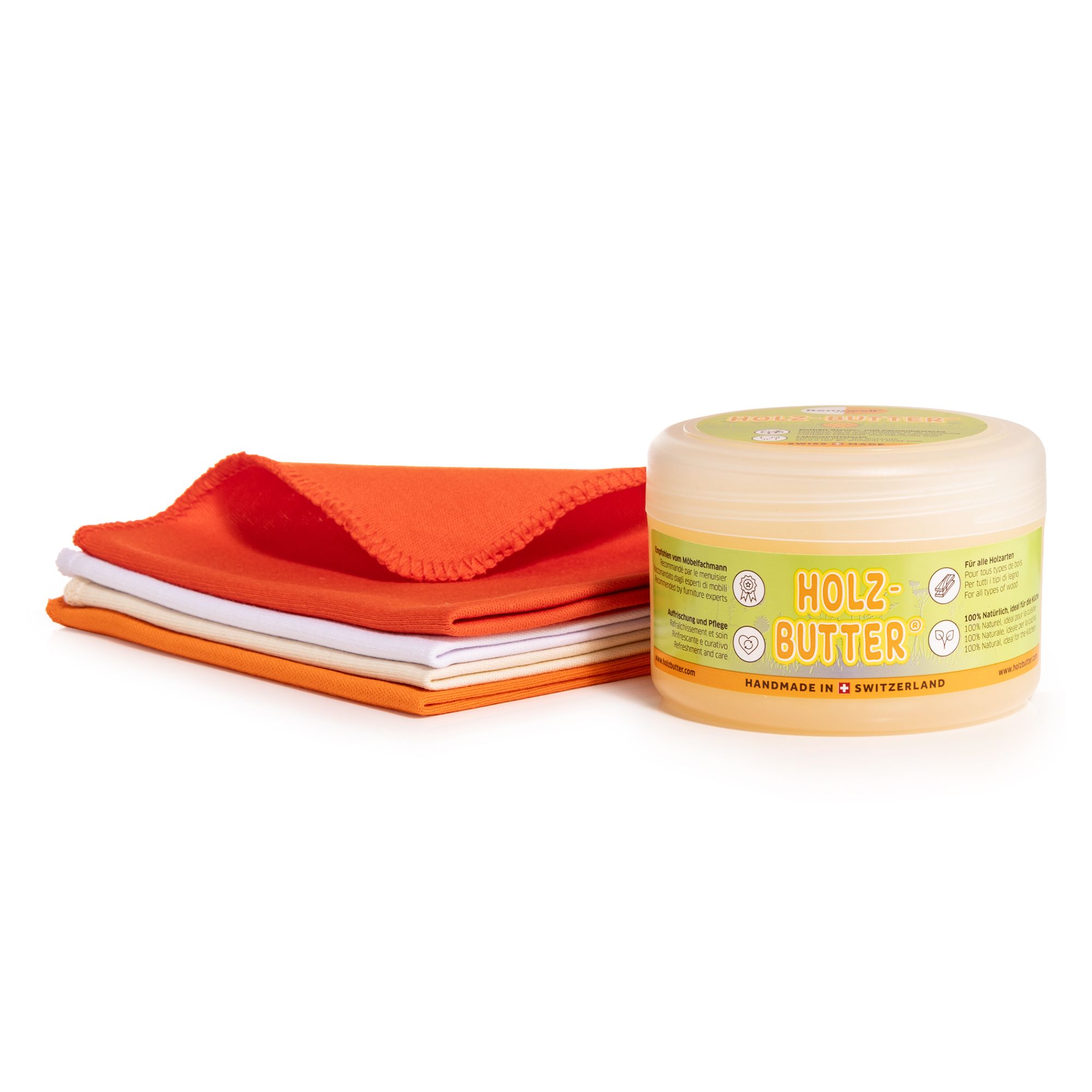 RENUWELL® Holzbutter schützt, nährt & pflegt 250g inkl. 4 Tücher