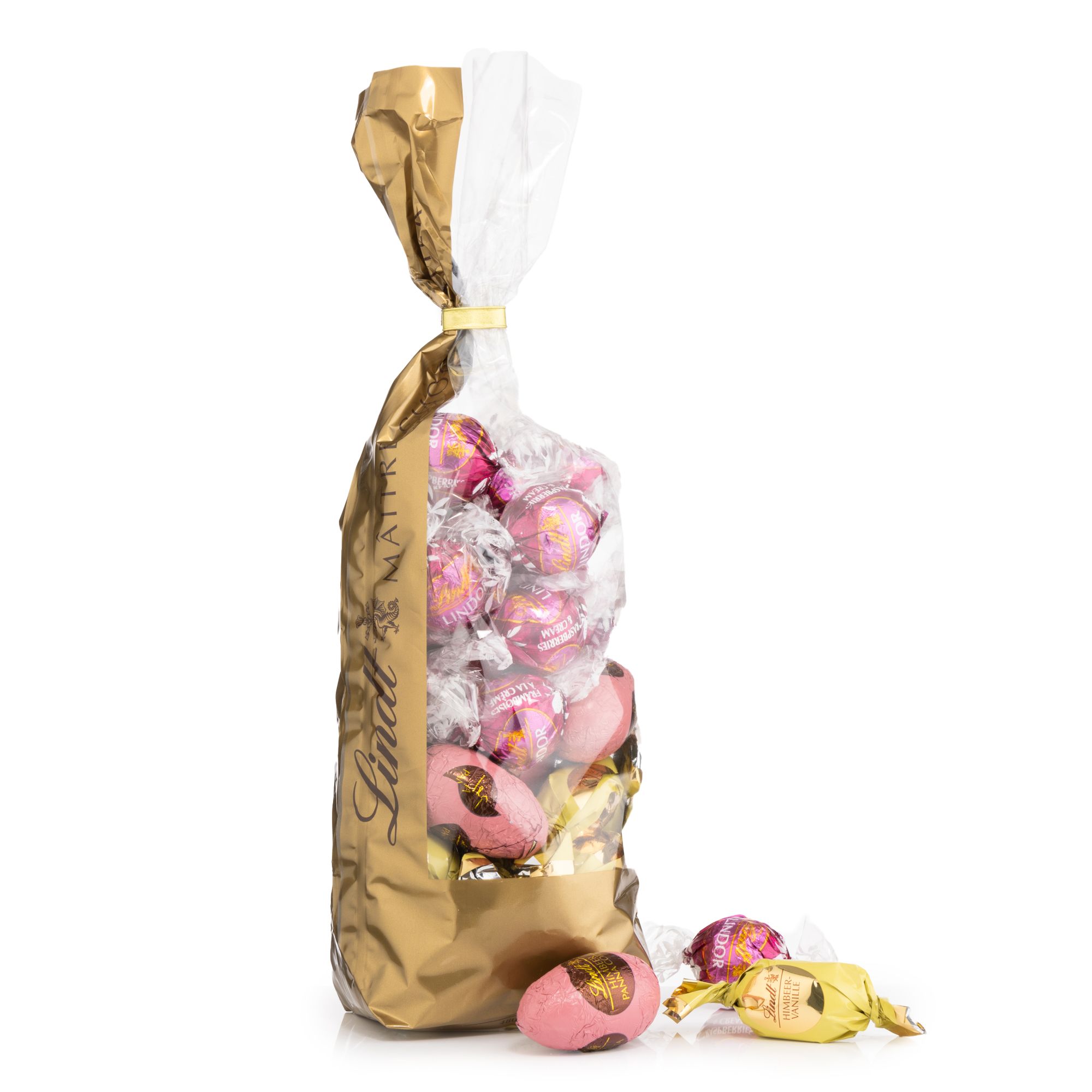 LINDT Himbeer Mischbeutel 3 versch. Sorten exklusiv für QVC Inhalt 515g