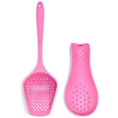 KOCHBLUME® Sieblöffel & Löffelablage aus Silikon 2tlg.