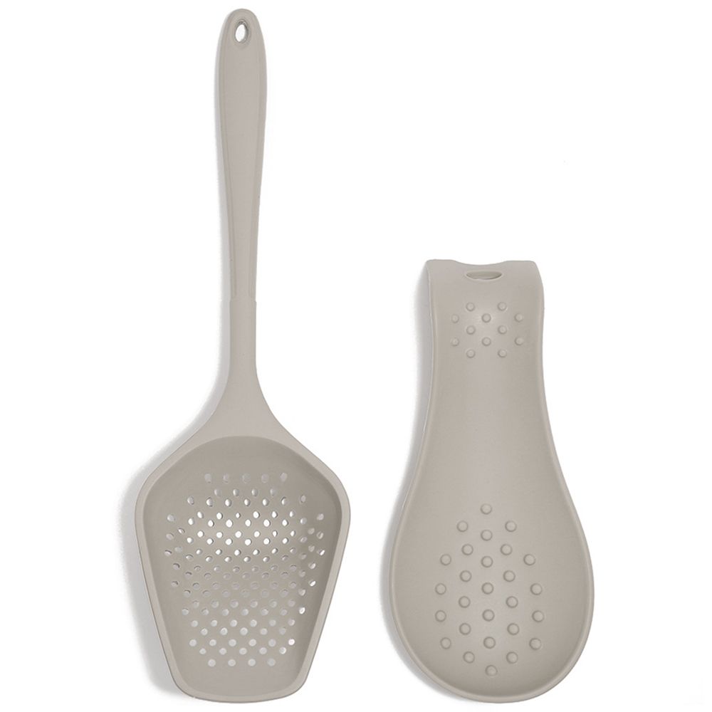 KOCHBLUME® Sieblöffel & Löffelablage aus Silikon 2tlg.