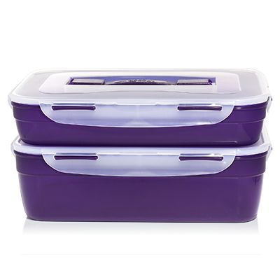 LocknLock 2 Frischhaltedosen mit Tragegriff 3,4L & 5,8L Gesamtvolumen 9,2L