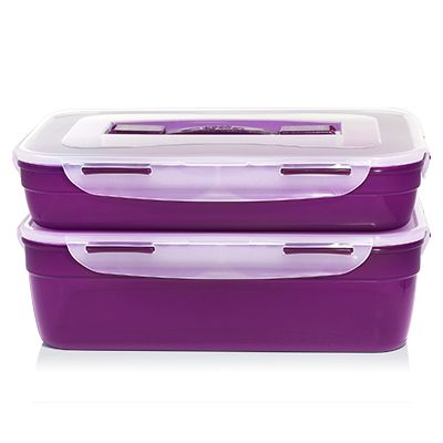 LocknLock 2 Frischhaltedosen mit Tragegriff 3,4L & 5,8L Gesamtvolumen 9,2L