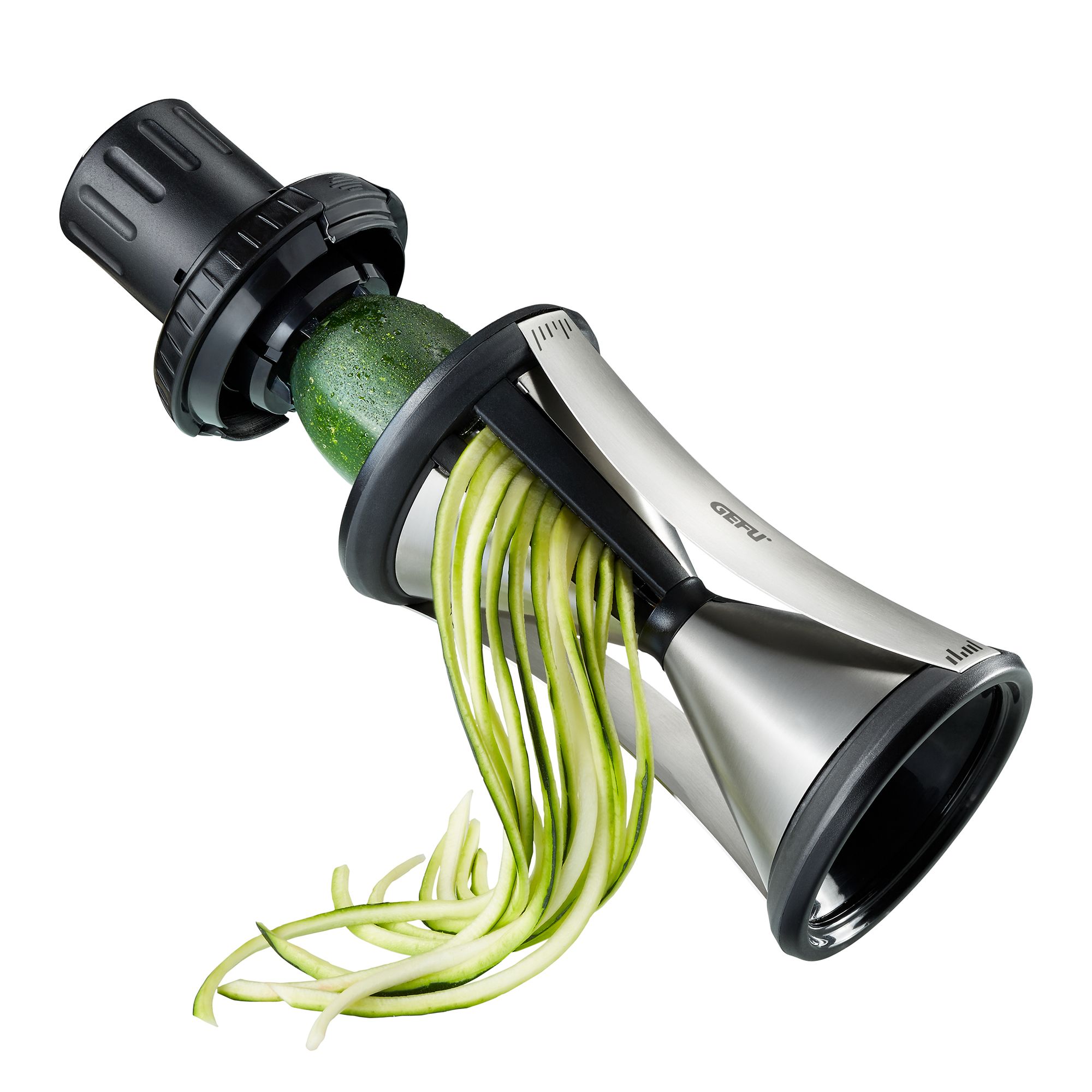 GEFU® Spiralschneider SPIRELLI® XL inkl. Reinigungsbürste bis zu 6,5 cm Ø