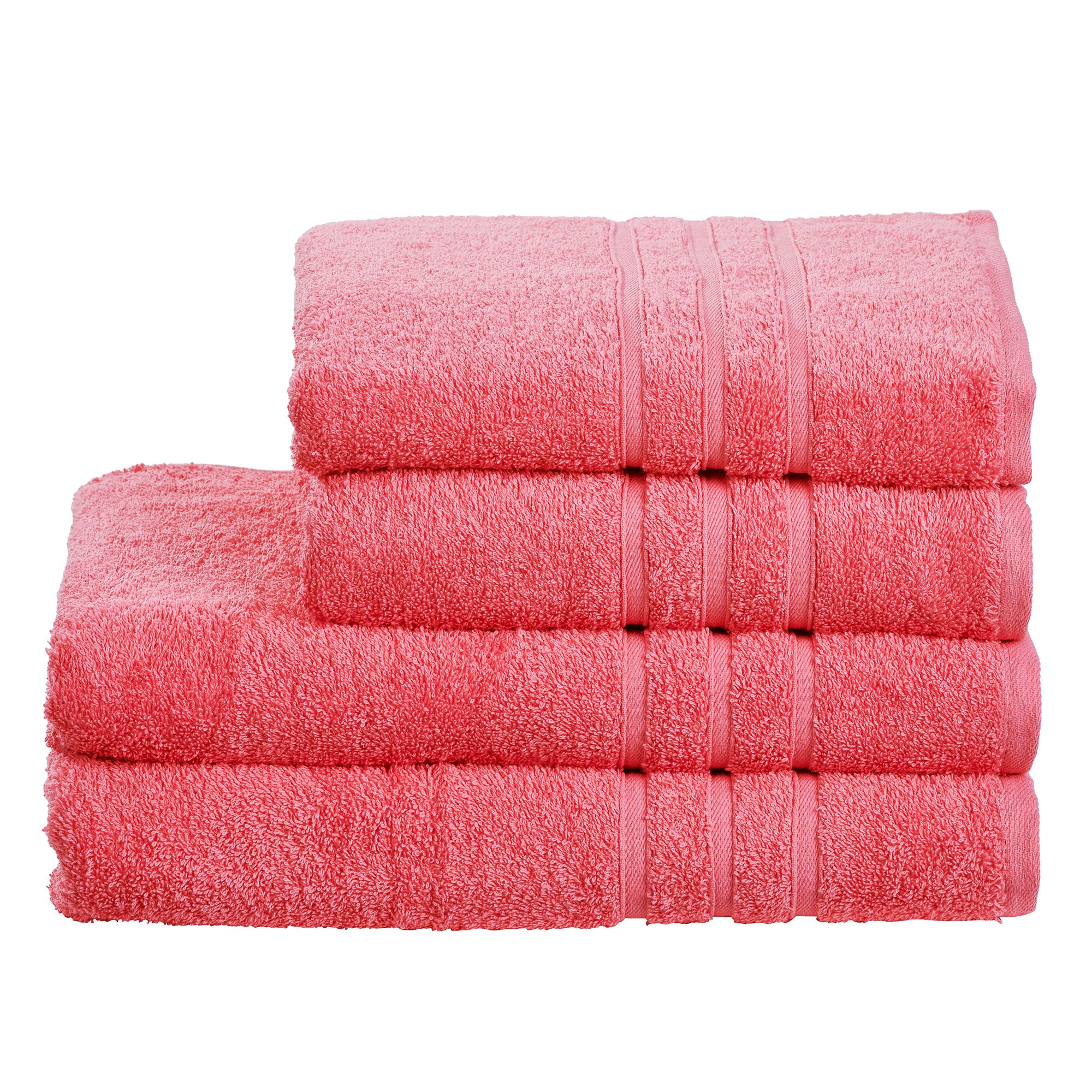 done.® 4tlg. Handtuch-Set uni 100% Baumwolle 30x50cm & 50x100cm