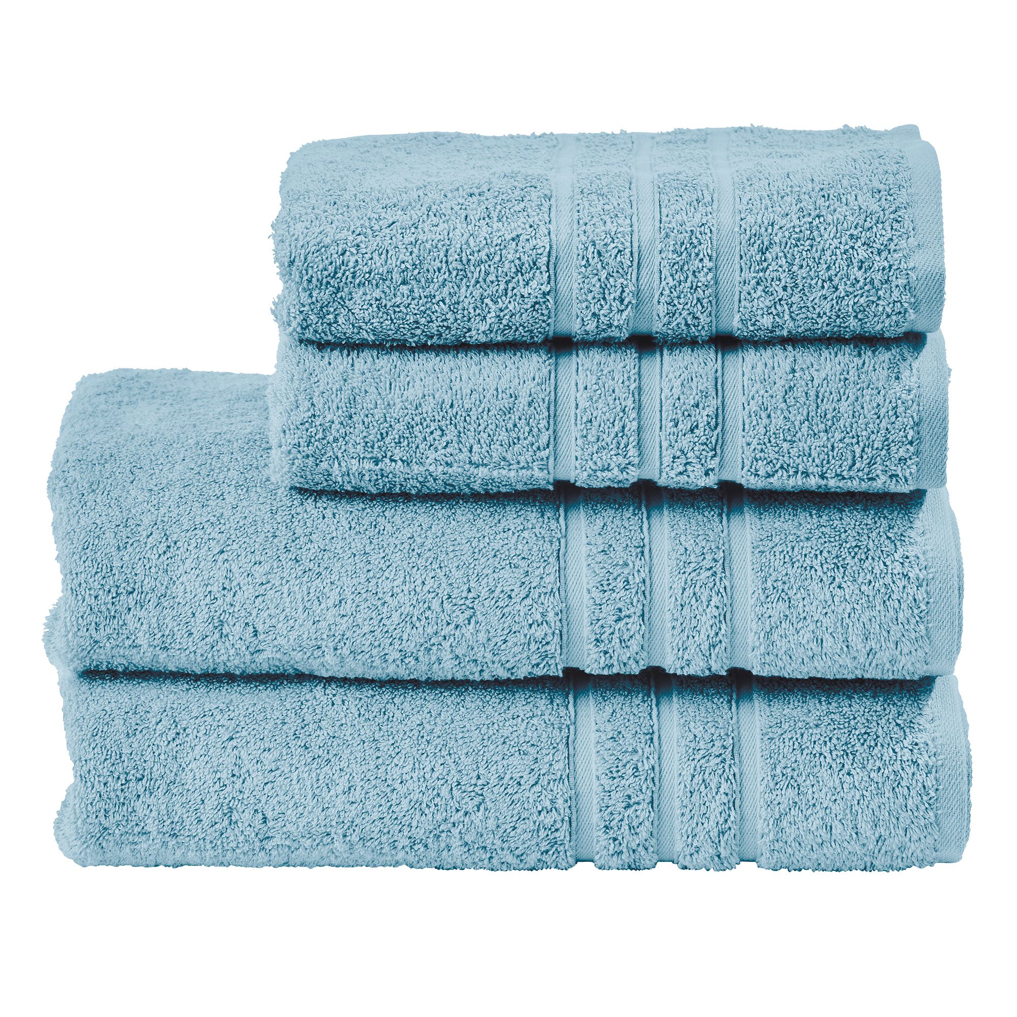 done.® 4tlg. Handtuch-Set uni 100% Baumwolle 30x50cm & 50x100cm