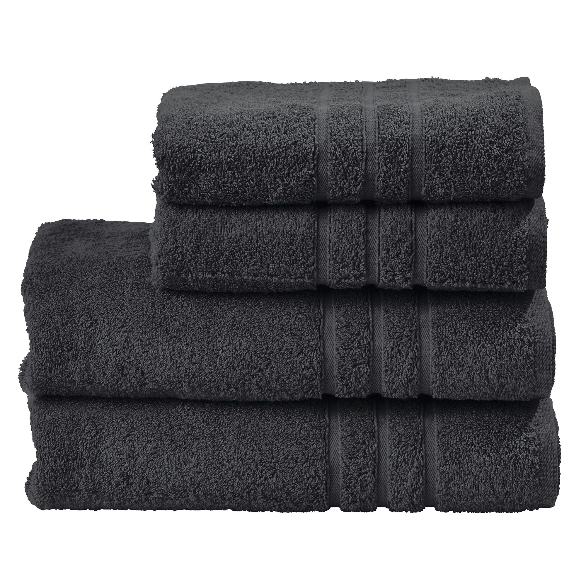 done.® 4tlg. Handtuch-Set uni 100% Baumwolle 30x50cm & 50x100cm