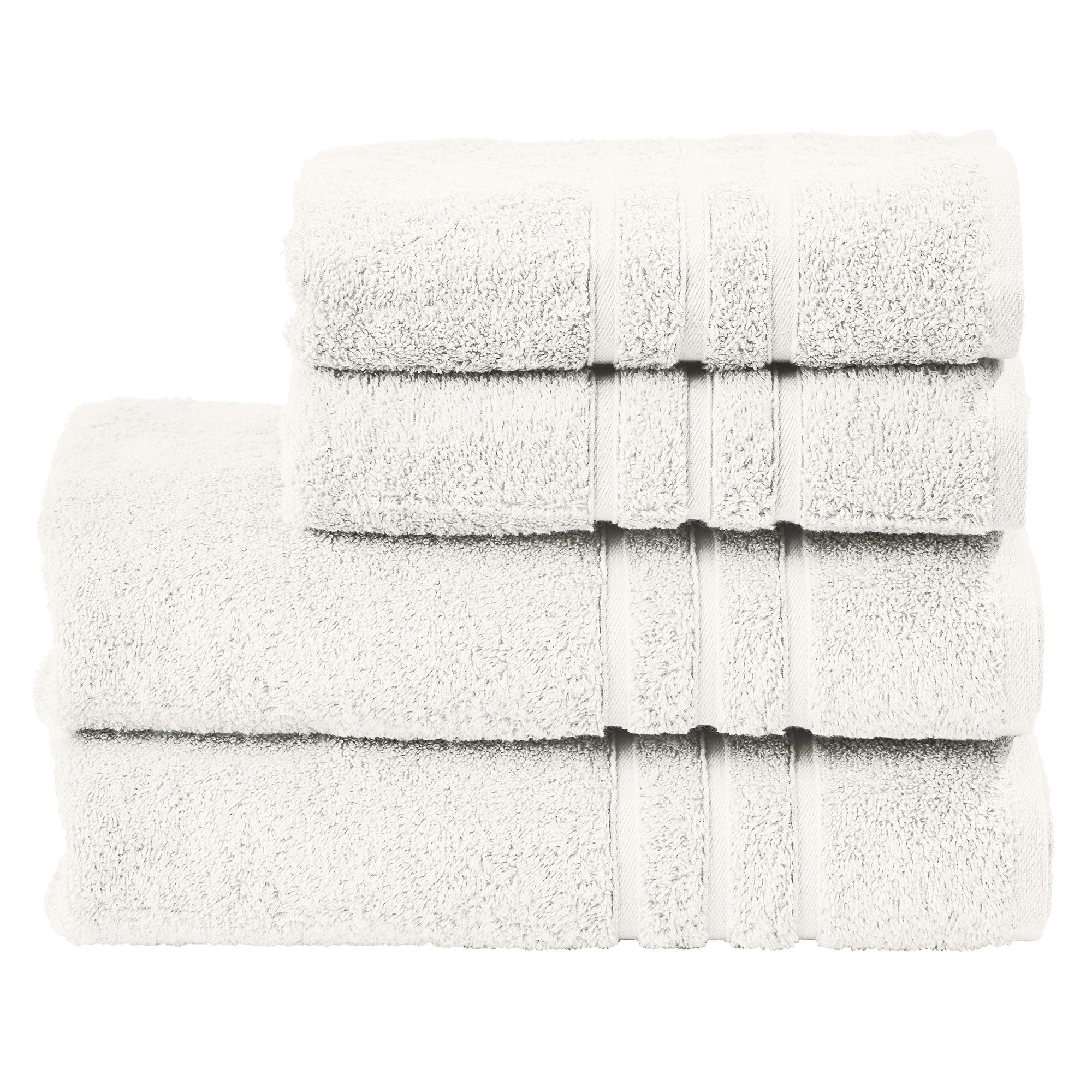 done.® 4tlg. Handtuch-Set uni 100% Baumwolle 30x50cm & 50x100cm