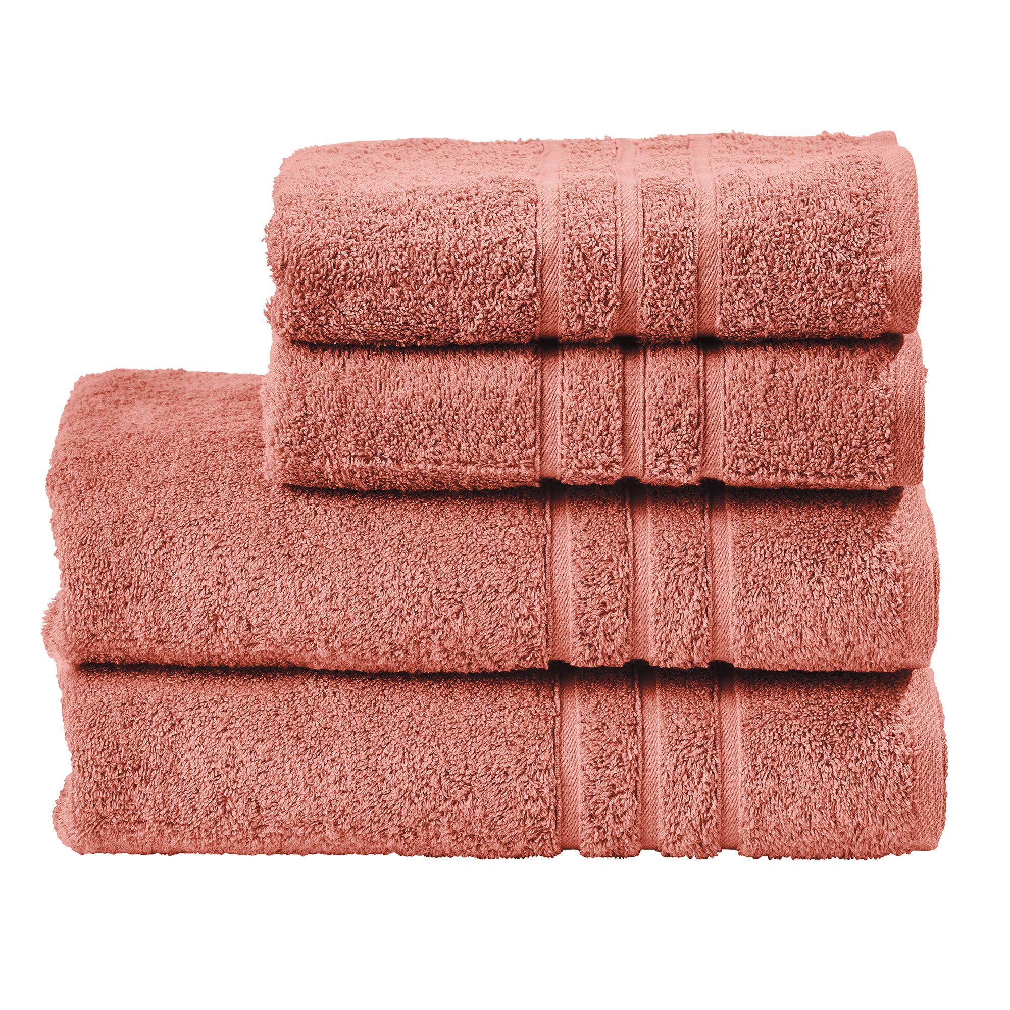 done.® 4tlg. Handtuch-Set uni 100% Baumwolle 30x50cm & 50x100cm