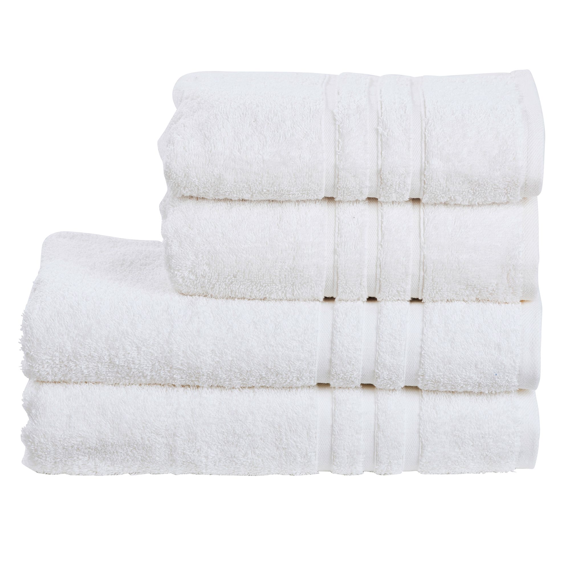 done.® 4tlg. Handtuch-Set uni 100% Baumwolle 30x50cm & 50x100cm