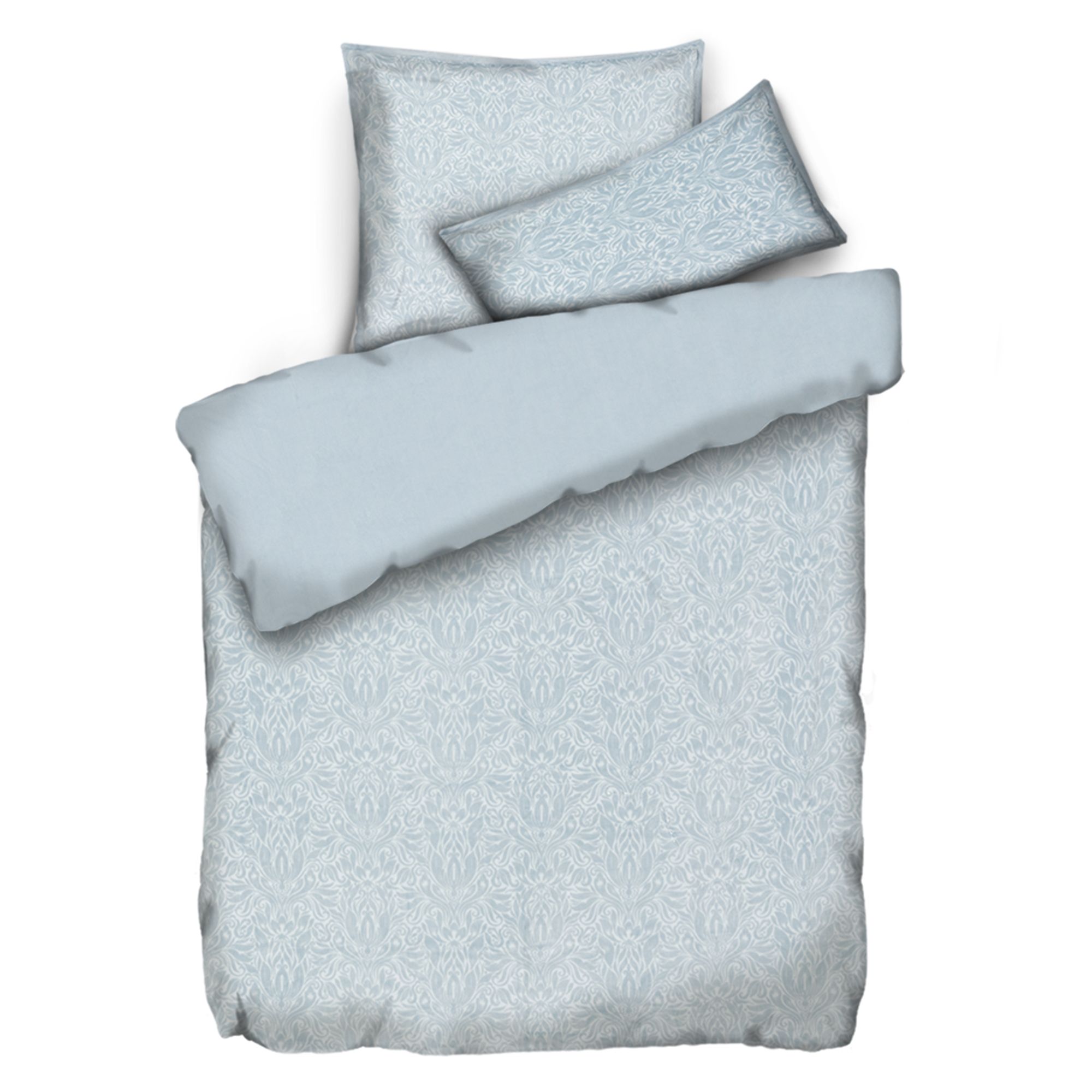 MONT CHALET Wendebettwäsche elegante Ornamente Mikrofaser Chinchilla Einzelbett, 3tlg,