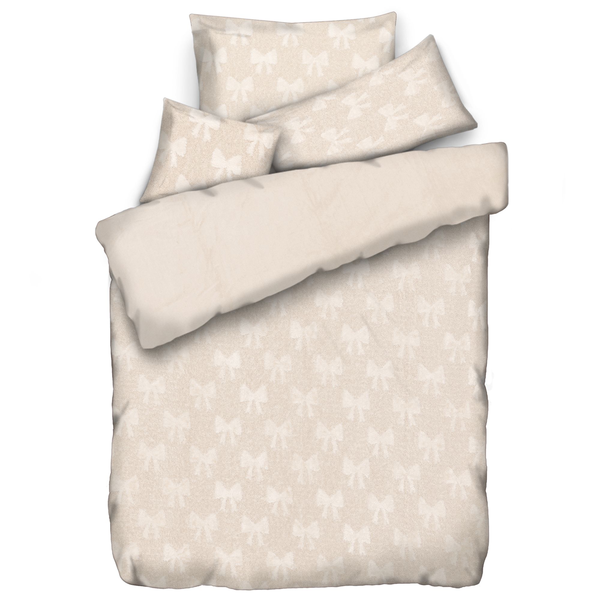 COZEE HOME Wendebettwäsche Geschenkeschleifen Teddy Bouclé Einzelbett, 5tlg.