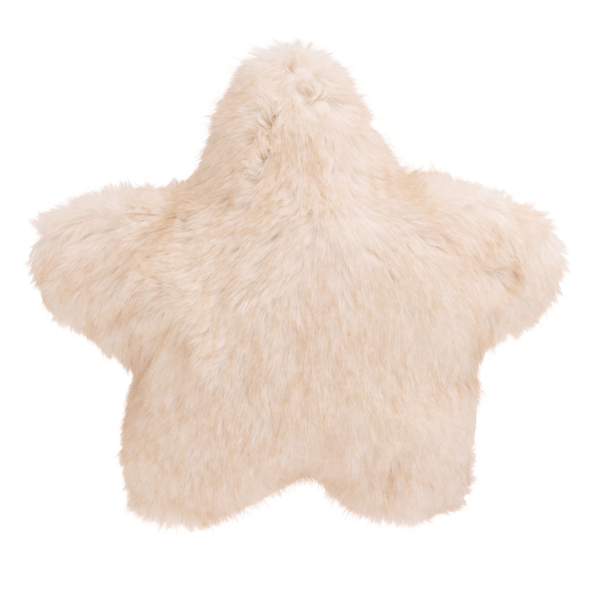 MONT CHALET 1 Sternkissen beidseitig Fellimitat Mikrofaser-Rückseite waschbar, Ø ca. 45cm