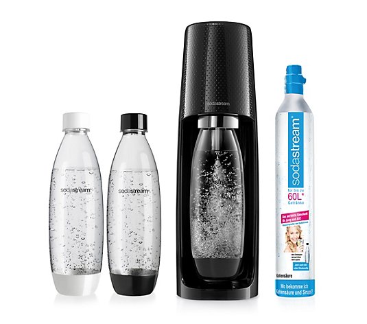 SODASTREAM Easy Wassersprudler 1L PET-Flasche, 2 x 1L Fuse PET-Flaschen & CO2-Zylinder, 5tlg.