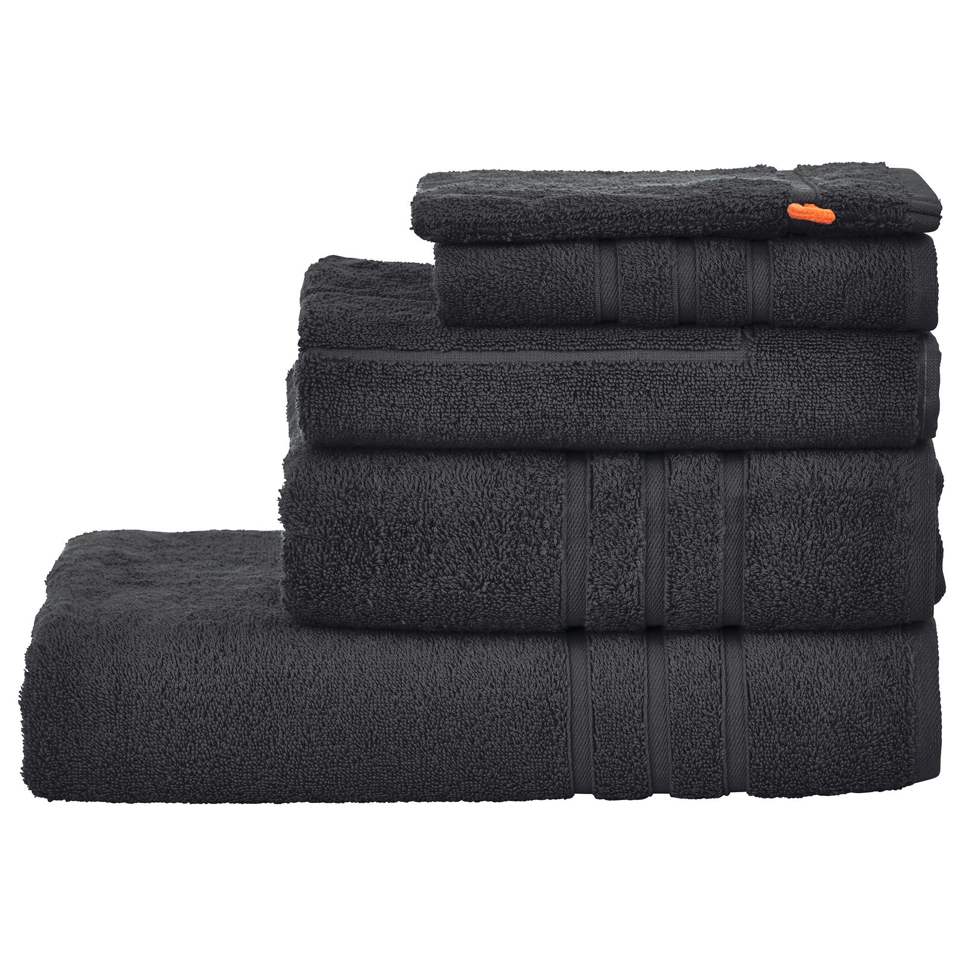 done.® Frottier-Set uni 100% Baumwolle inkl.Badvorleger,5tlg